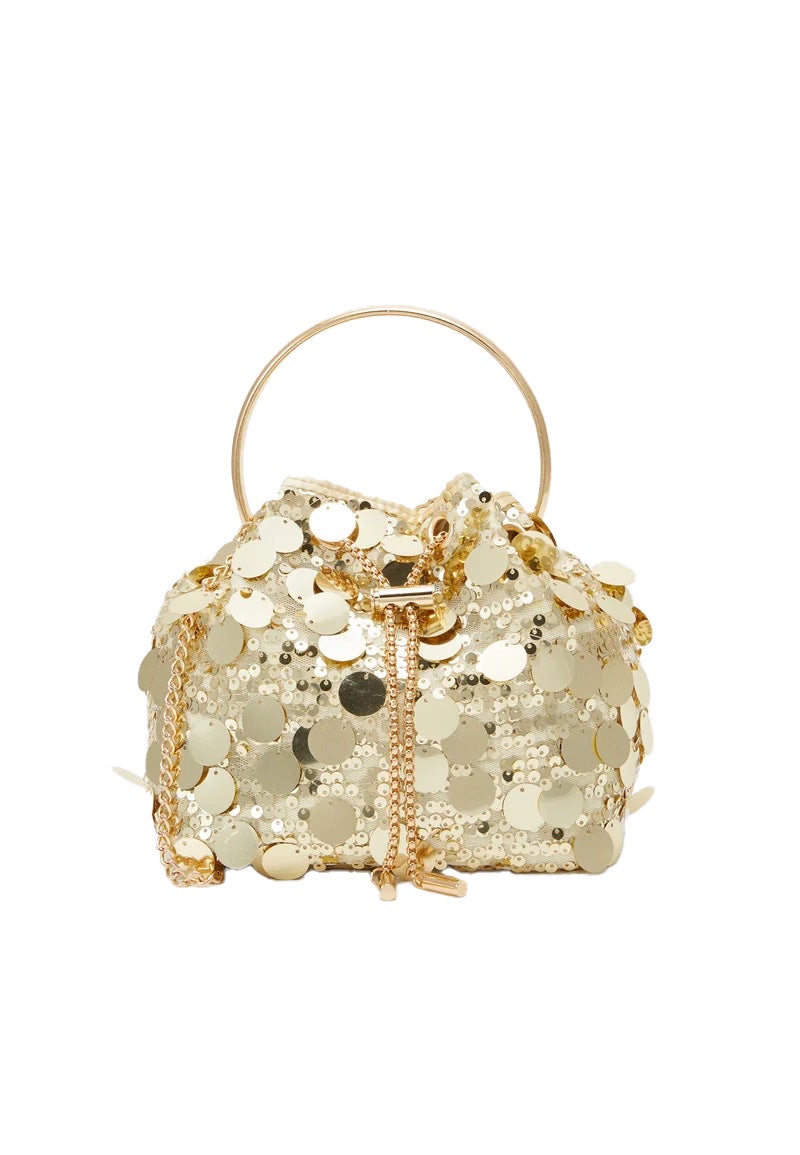 Zlatá kabelka, ANNA FIELD, prodává Zalando, 760 Kč