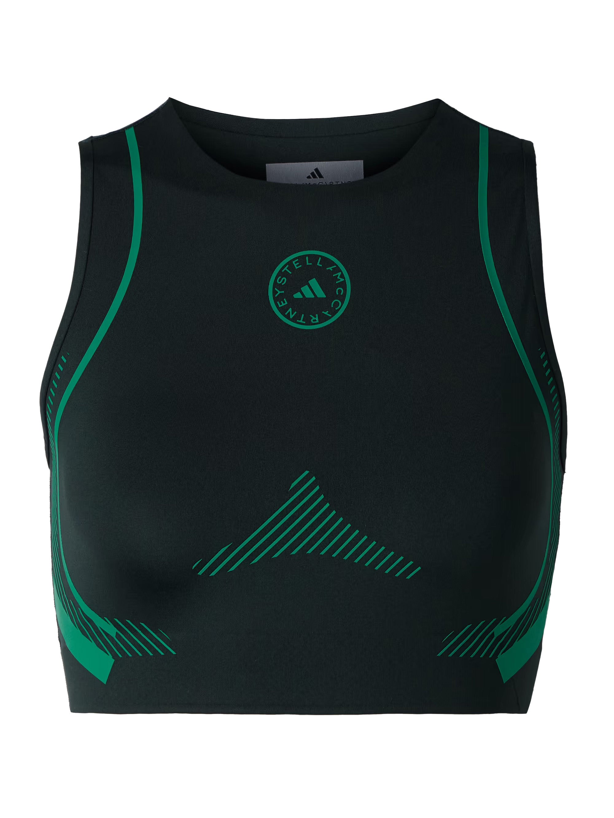 Sportovní strečová podprsenka s potiskem z recyklátu, ADIDAS X STELLA MCCARTNEY, 120 €