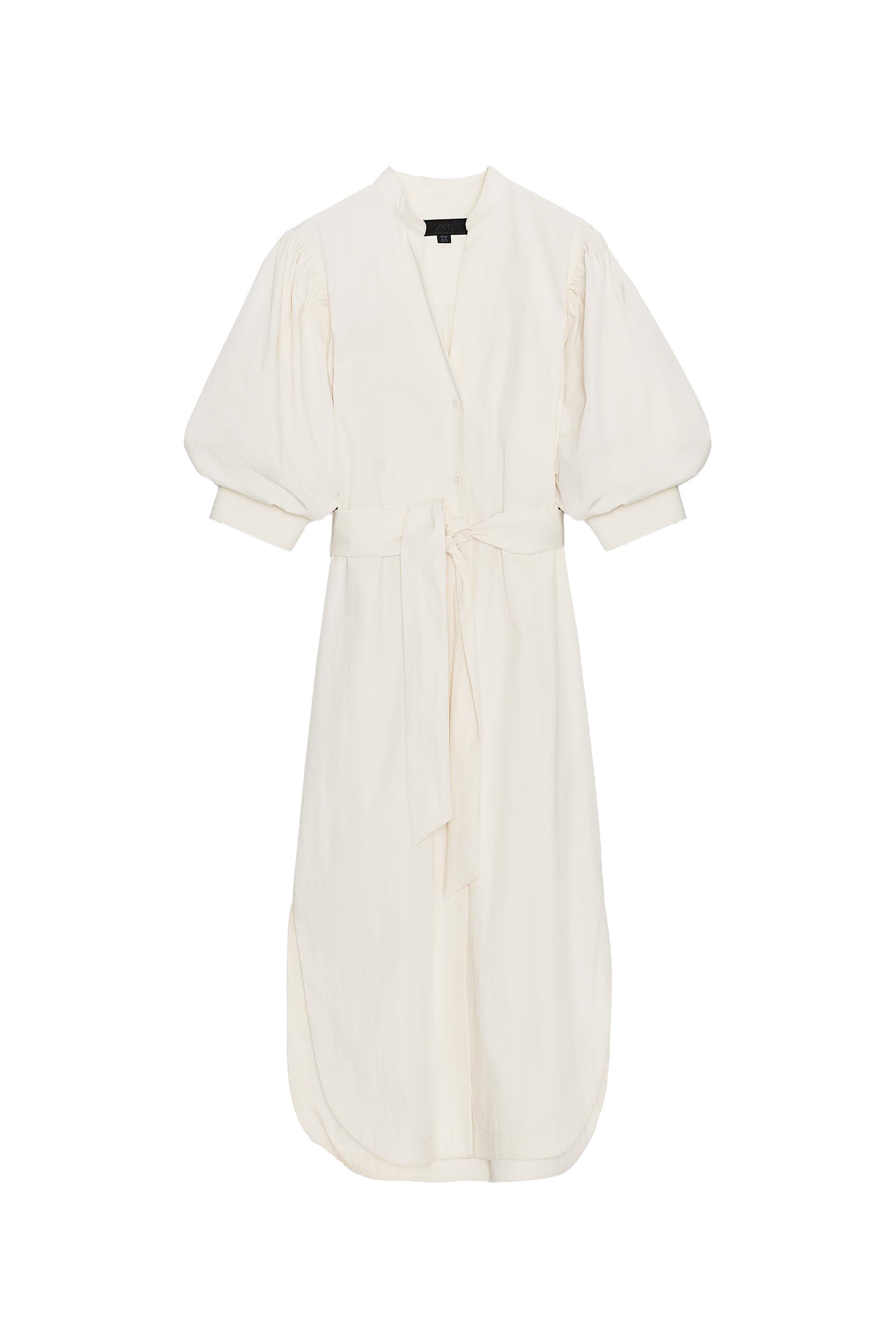 Košilové šaty s balonovými rukávy, ZARA, 1 599 Kč