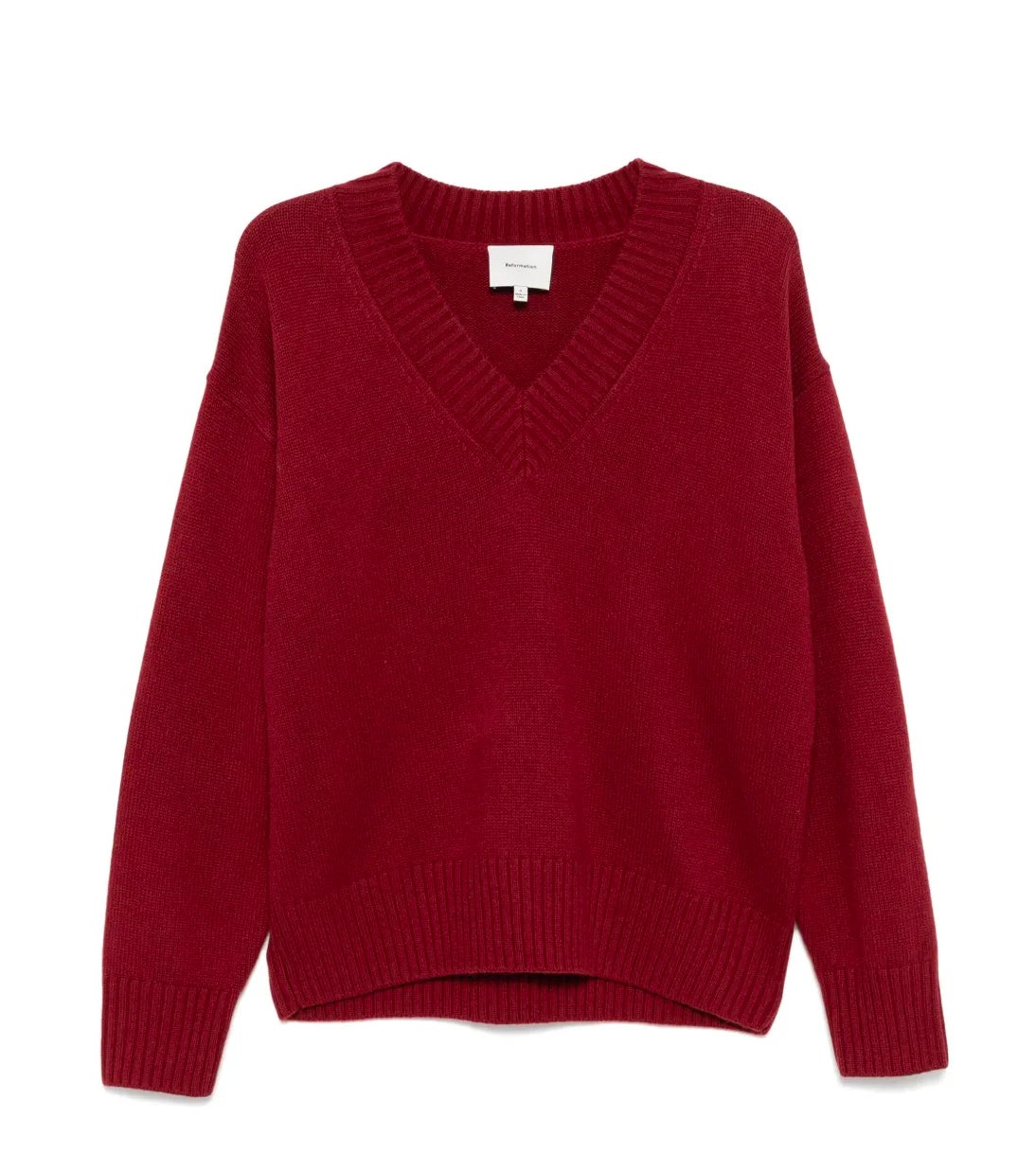 Červený svetr, REFORMATION, prodává Farfetch, 487 €