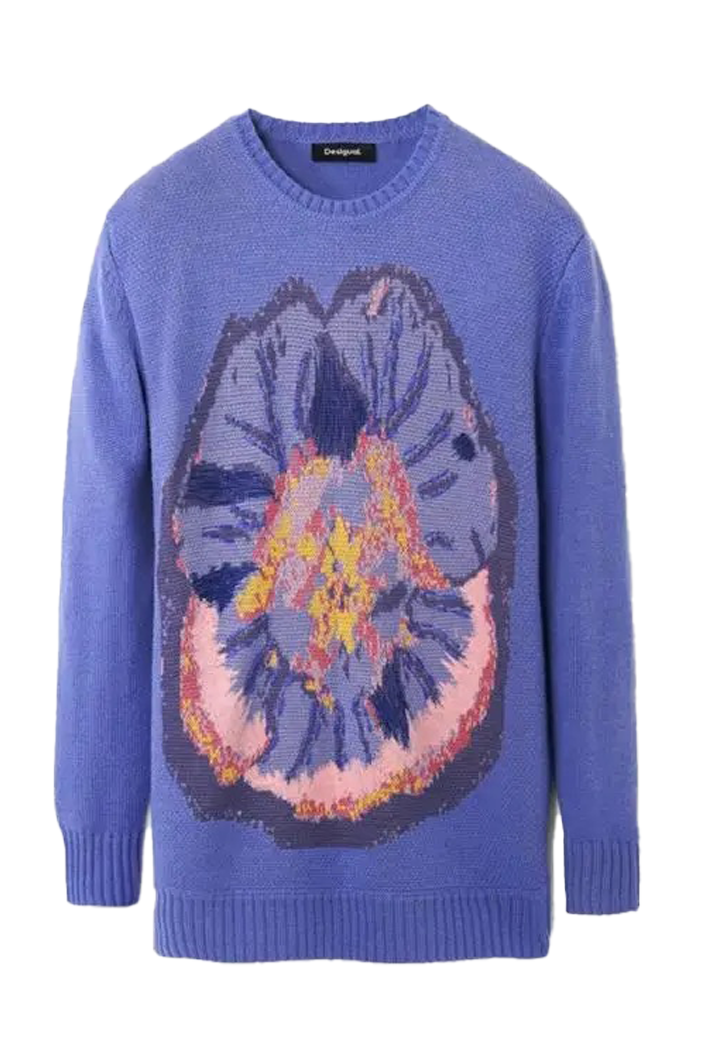 Svetr Pensee Lacroix Royal Lilac, DESIGUAL, prodává Desigual, 4 029 Kč