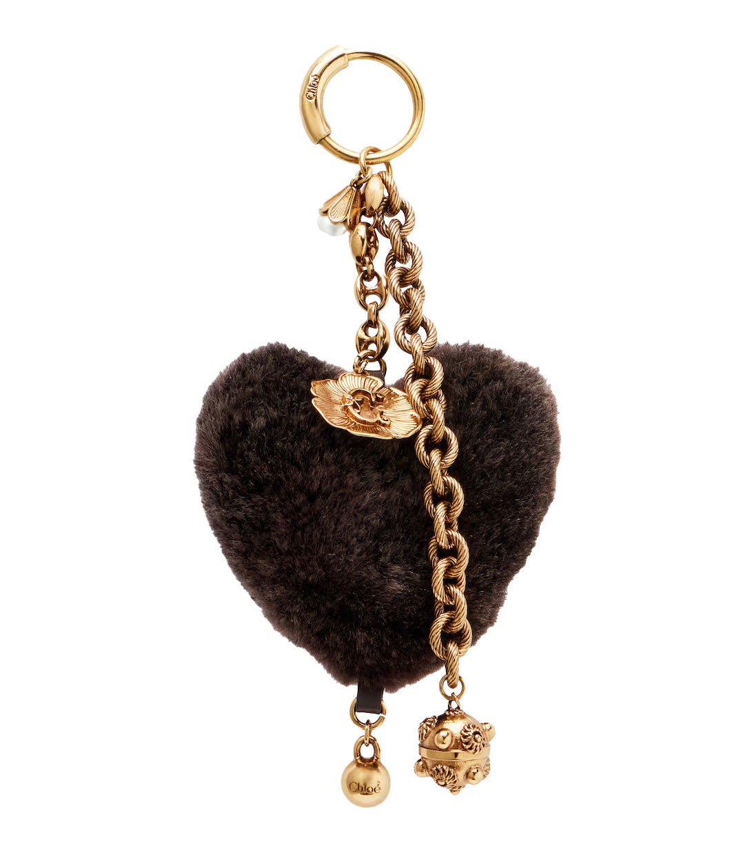 Přívěsek s plyšovým srdcem, CHLOÉ, prodává Mytheresa, 290 €