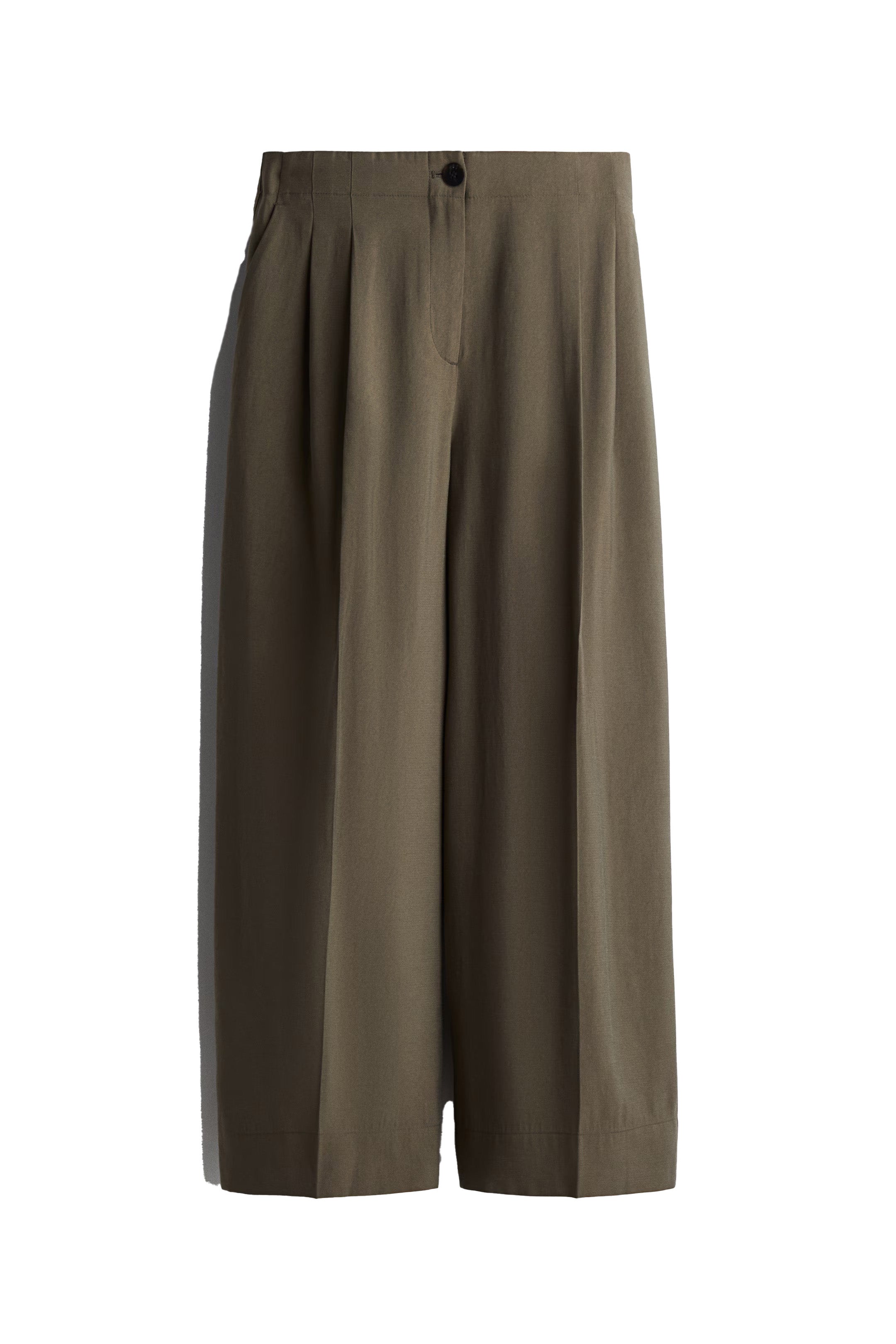 Široké khaki kalhoty, H&M, 599 Kč