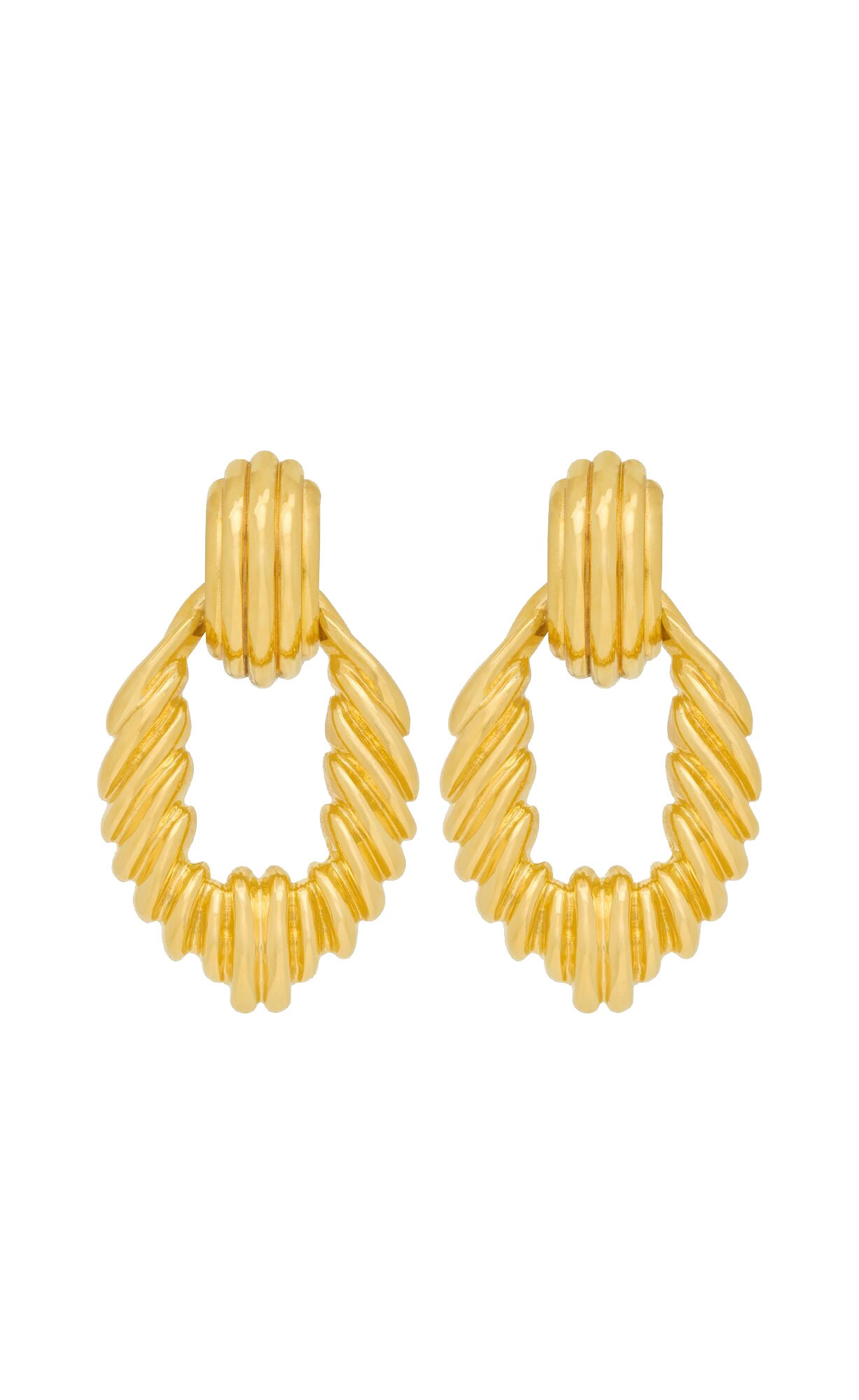 Masivní náušnice v barvě žlutého zlata, SAINT LAURENT, 895 €