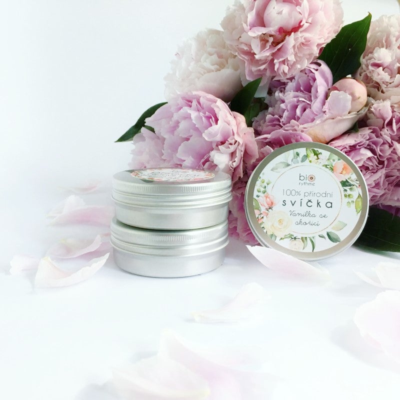 Extravagantně přírodní svíčka - Vanilka se skořicí, Biorhytme, prodává Biorhytme, 269 Kč