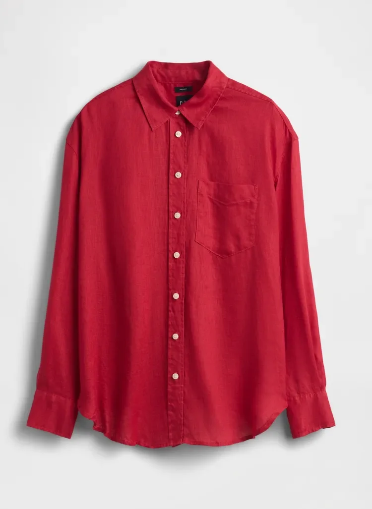 Oversized lněná košile, GAP, prodává GAP, 1999 Kč