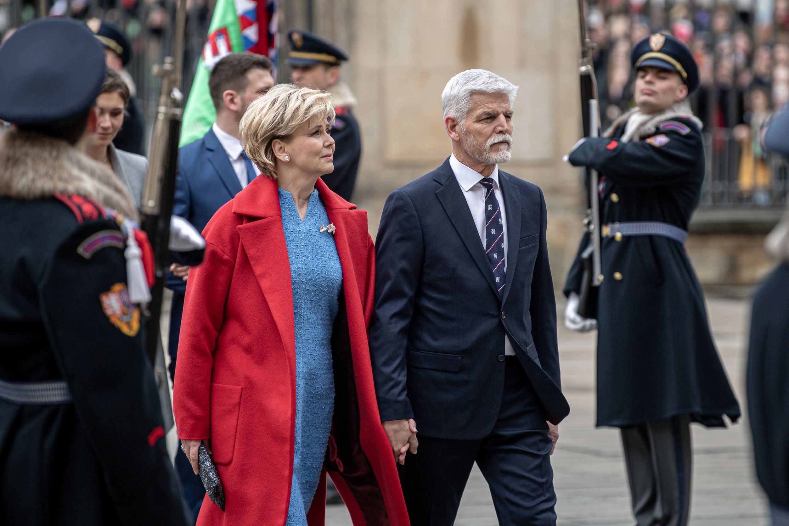 Prezident České republiky Petr Pavel s manželkou Evou, 9. března 2023