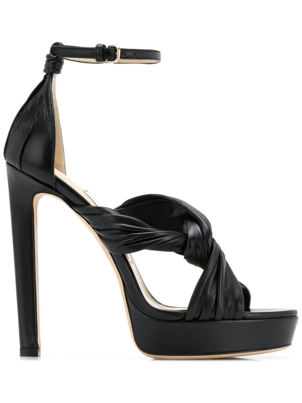 Černé sandálky Abril s 13cm podpatkem, Jimmy Choo, prodává JimmyChoo.com, 795 €