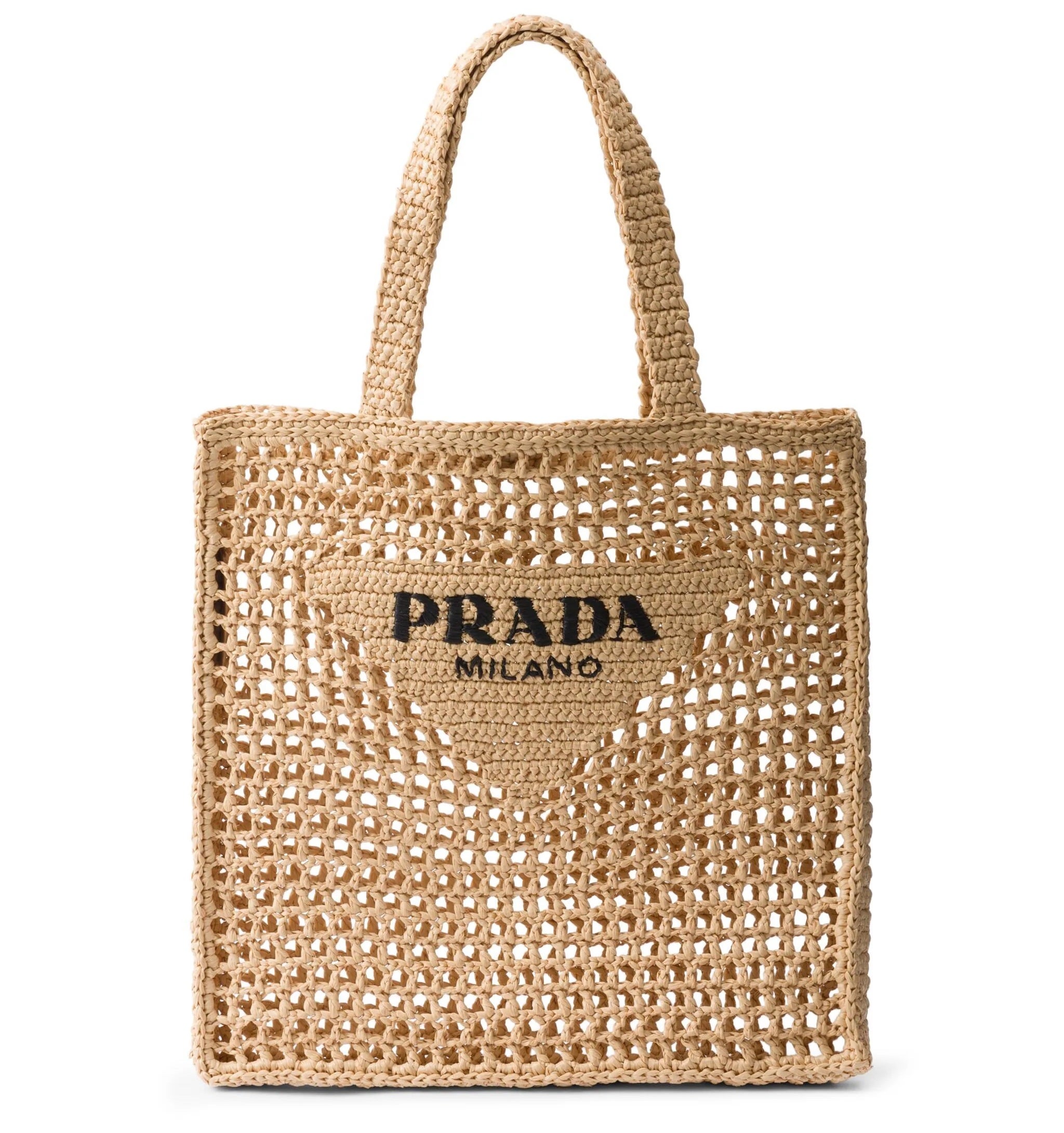 Béžová háčkovaná taška, PRADA, 42 200 Kč