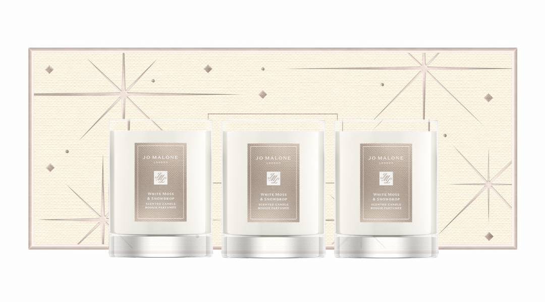 Sada vonných svíček White Moss & Snowdrop, JO MALONE LONDON, info o ceně v butiku