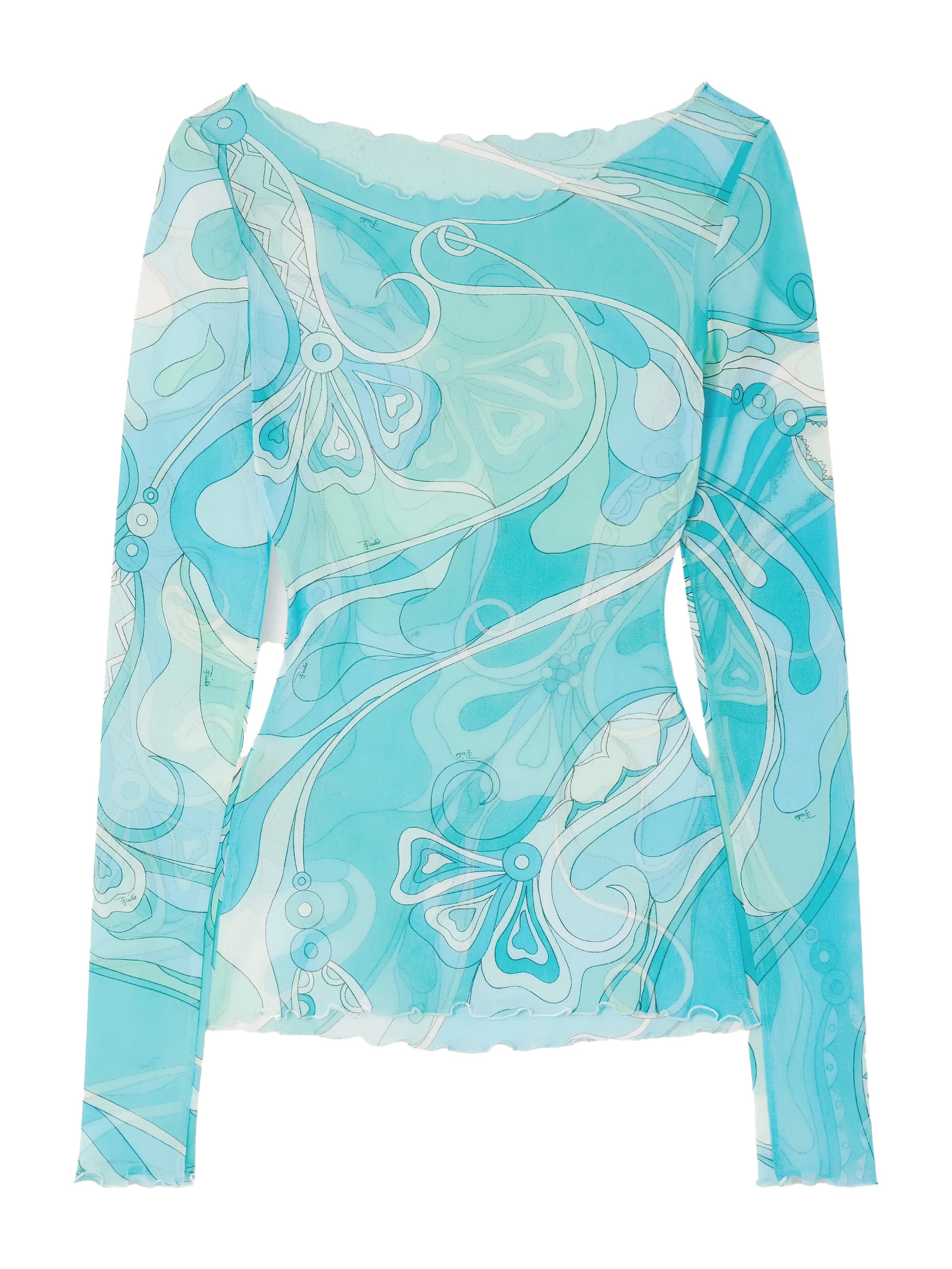 Tylový top s potiskem, PUCCI, 290 €