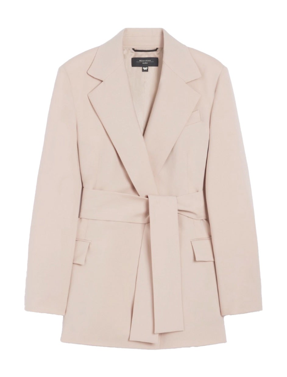 Vlněné sako s páskem, MAX MARA, 12 600 Kč