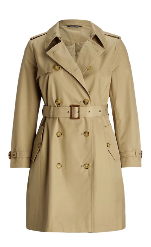 Béžový trenčkot pro plus size, RALPH LAUREN, prodává Ralph Lauren, 375 €