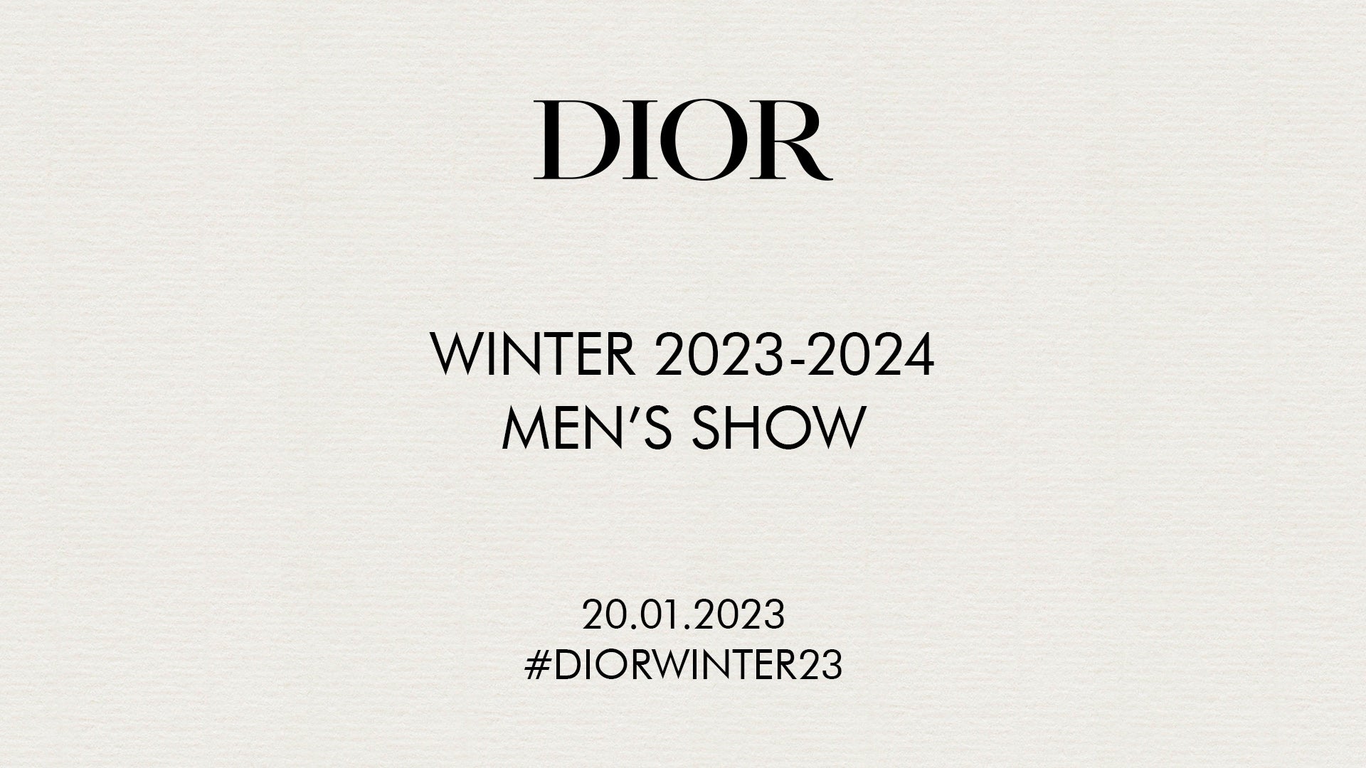 Živě z Paříže: Dior Men's Fall-Winter 2023/2024