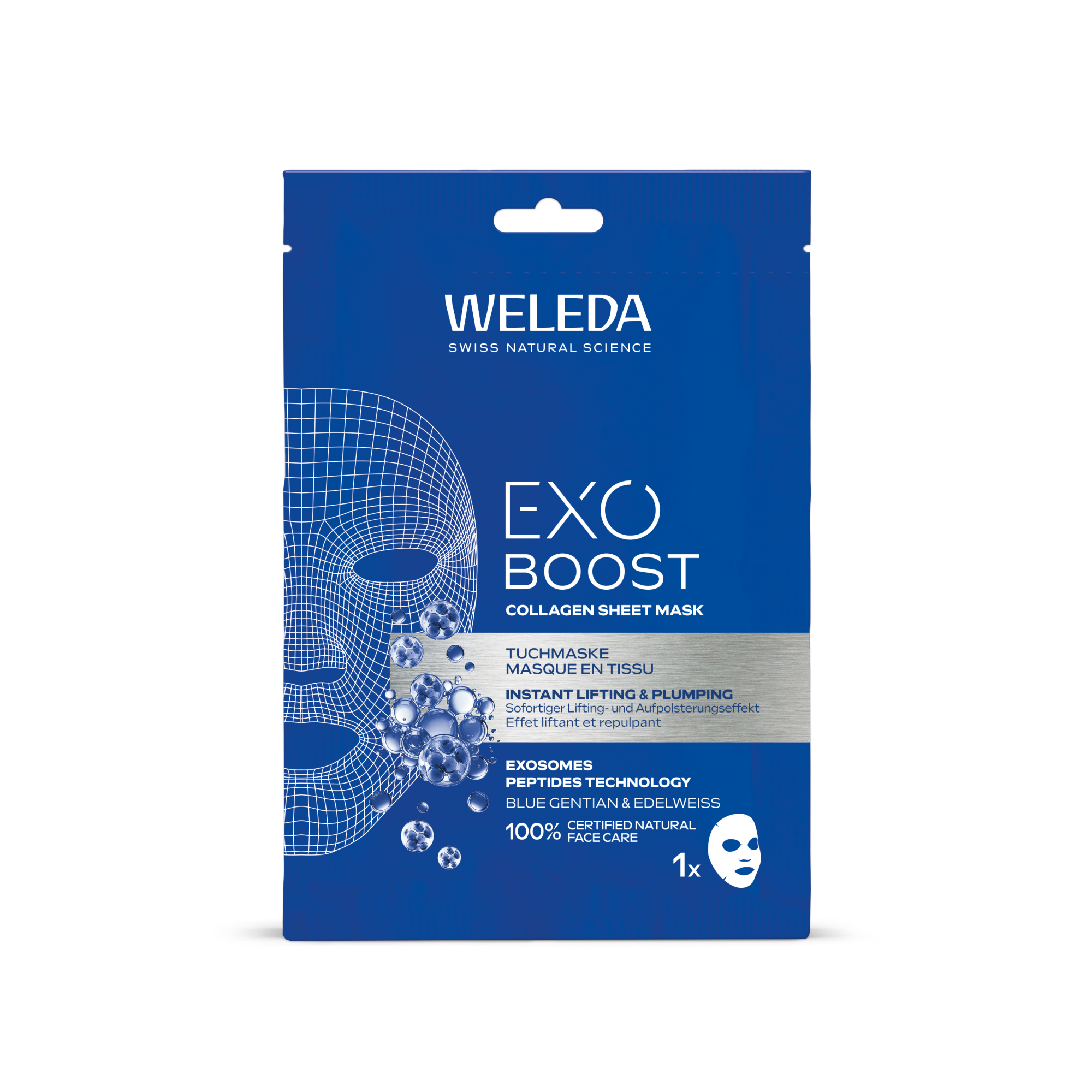 Exo Sheet Mask Kolagen Modrý Hořec