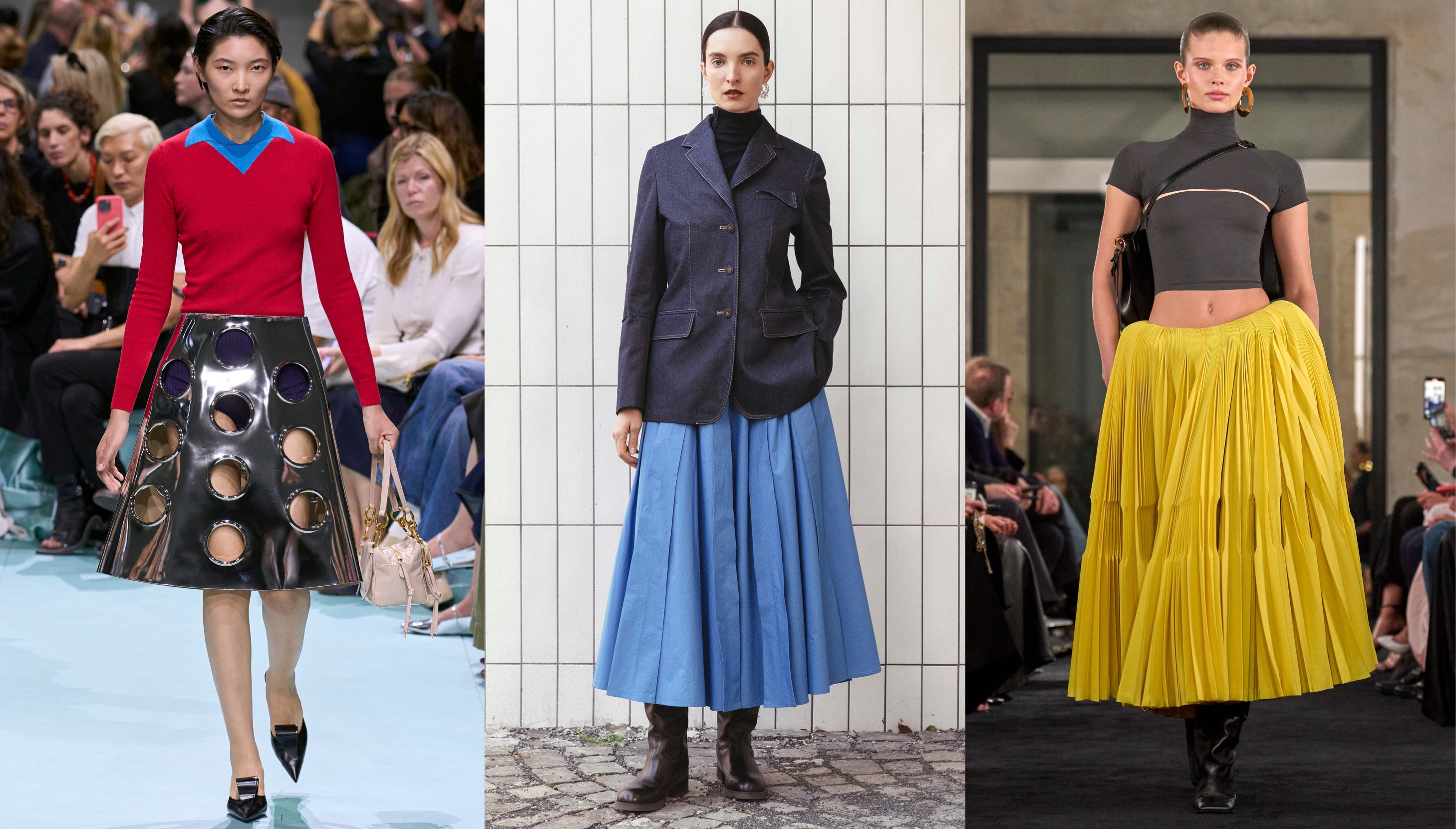 Je to pravda, říká to Prada. Anti-boho sukně budou do podzimu must-have šatníku