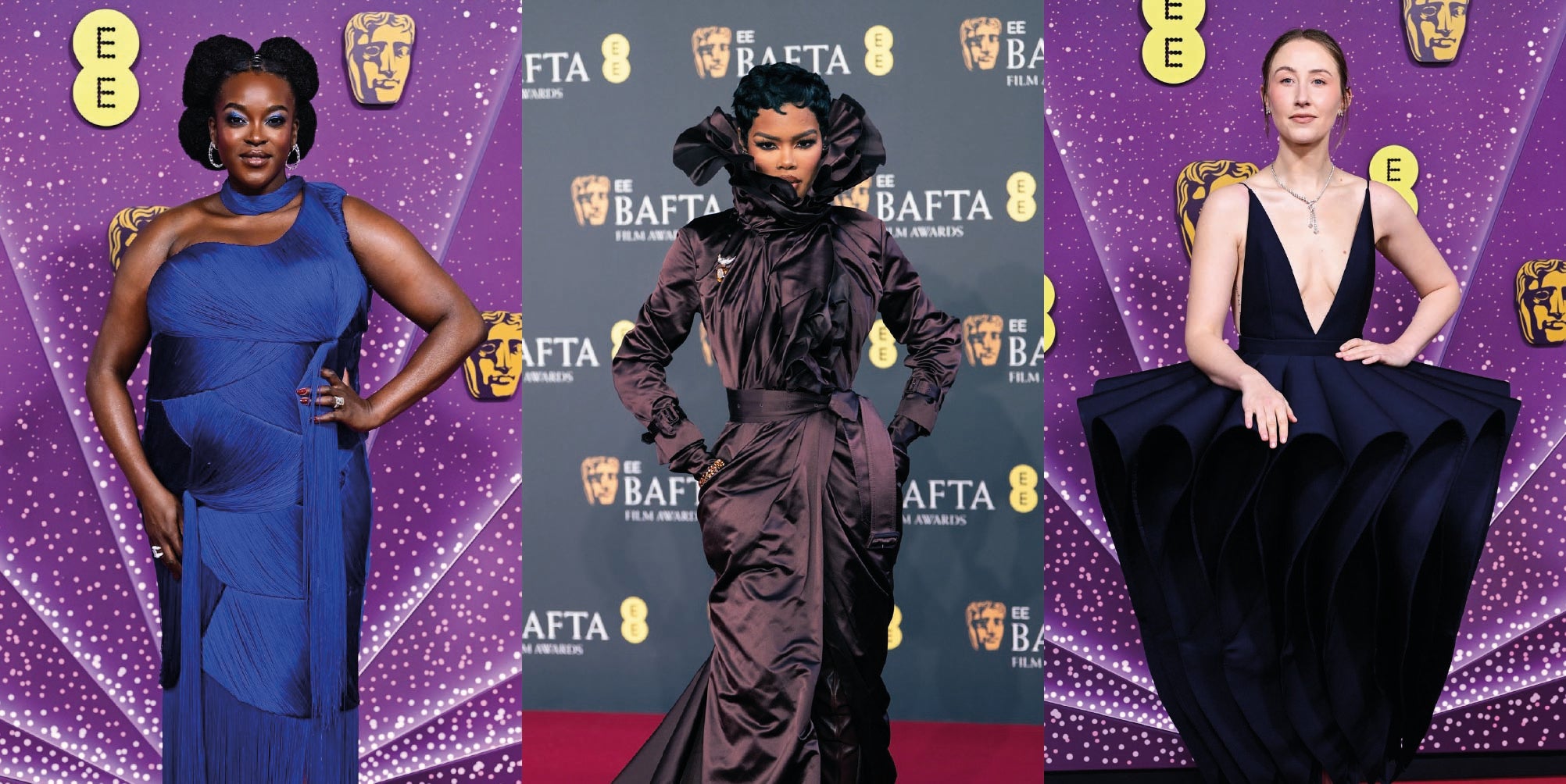 Nejlépe oblečené hvězdy BAFTA 2026: Vedle černých minimalistických rób vynikly královsky modré šaty