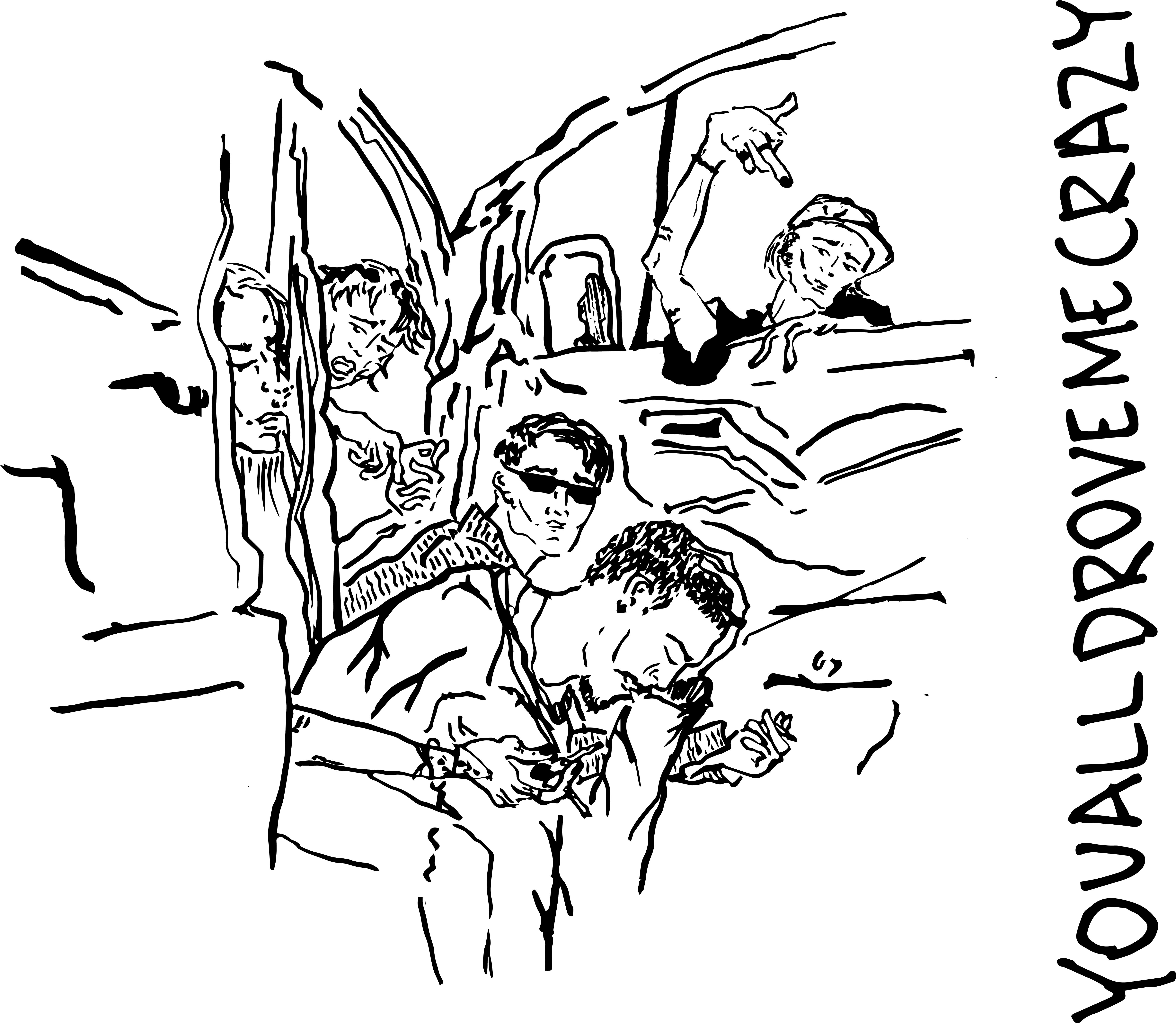 Youalldrovemecrazy team, ilustrace: Alexandra Stotskaya Youalldrovemecrazy team, ilustrace: Alexandra Stotskaya