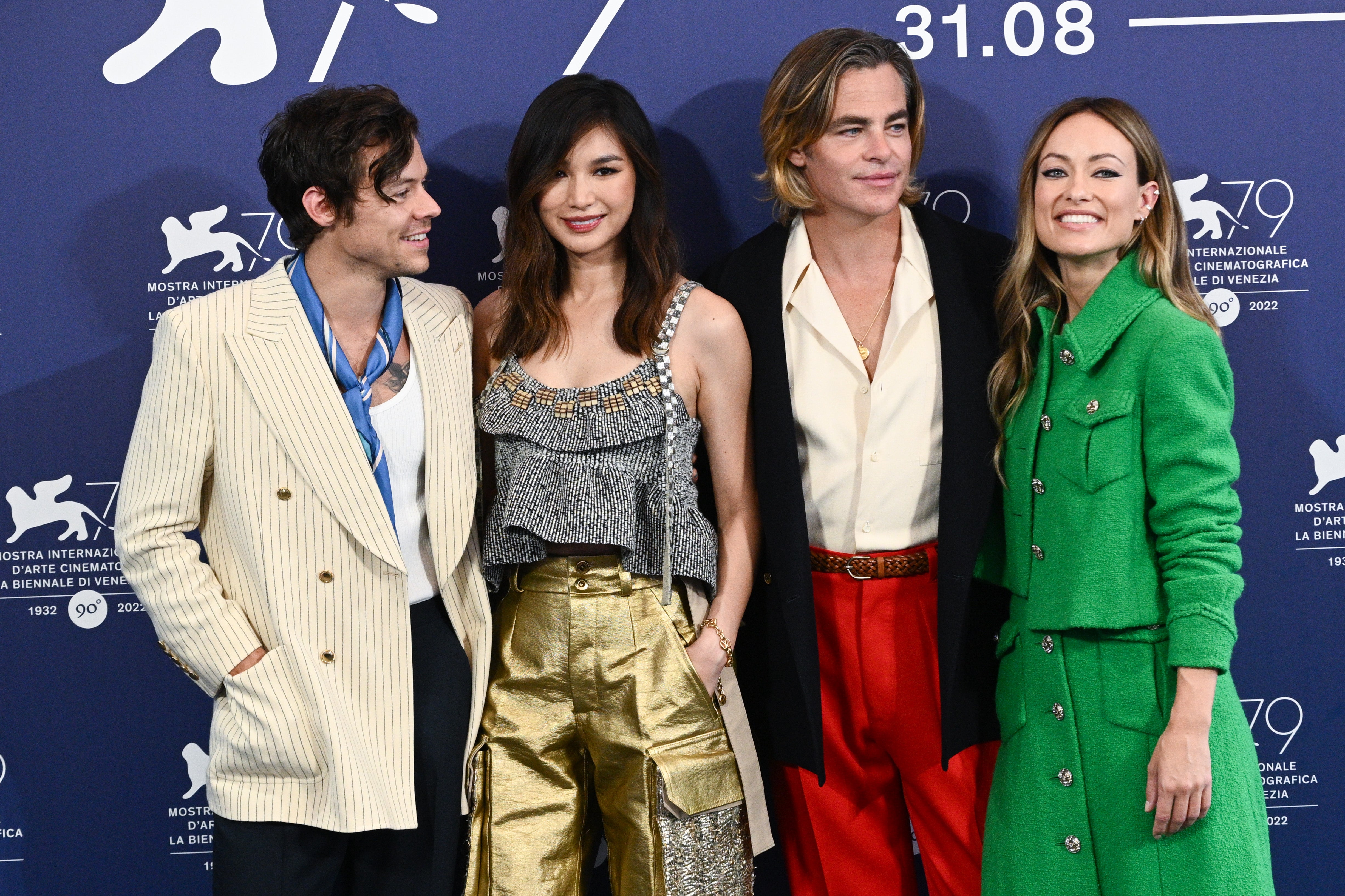 Harry Styles, Gemma Chan, Chris Pine a Olivia Wilde