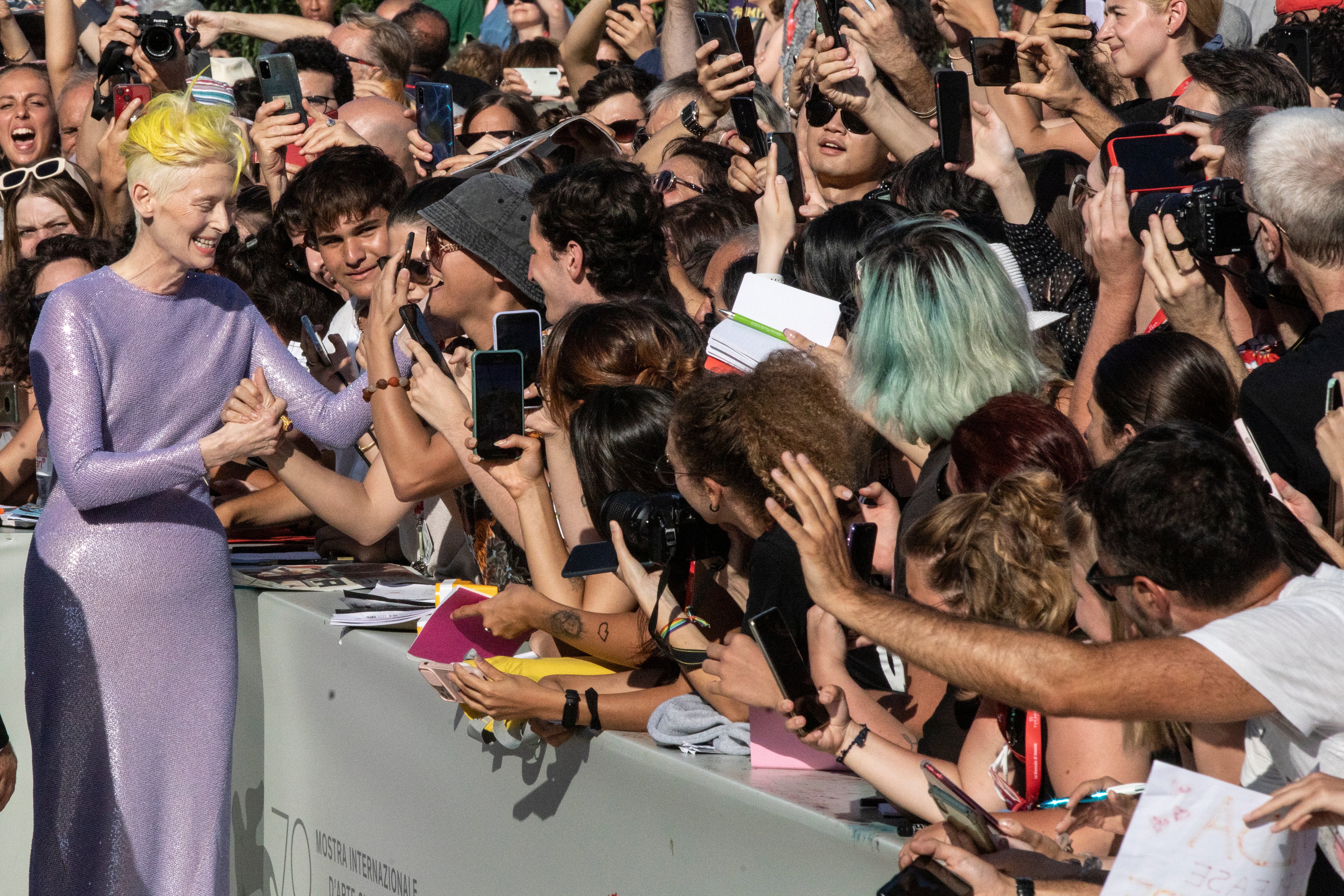 Tilda Swinton na filmovém festivalu v Benátkách, 2022