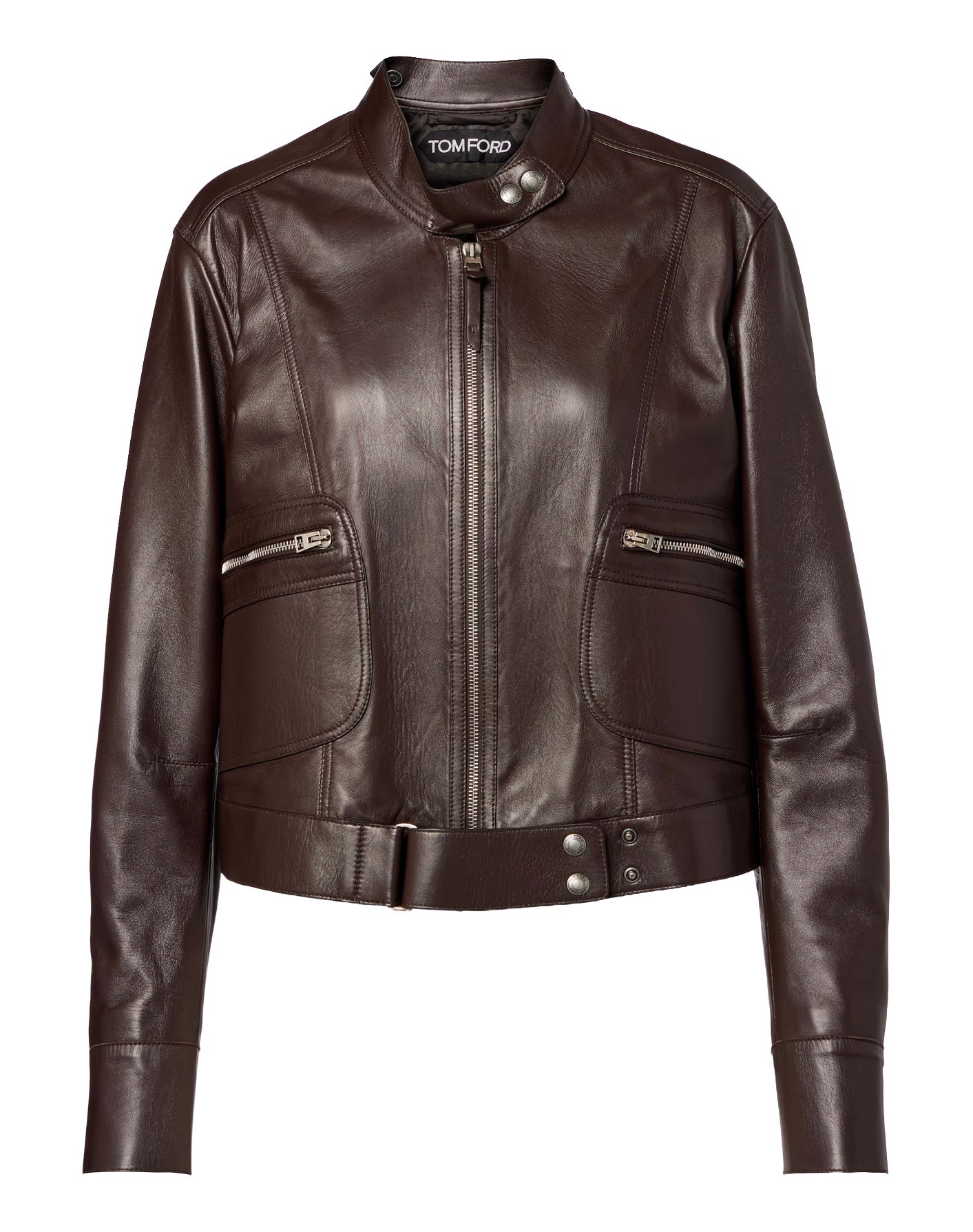 Hnědá kožená bunda, TOM FORD, 2 814 €