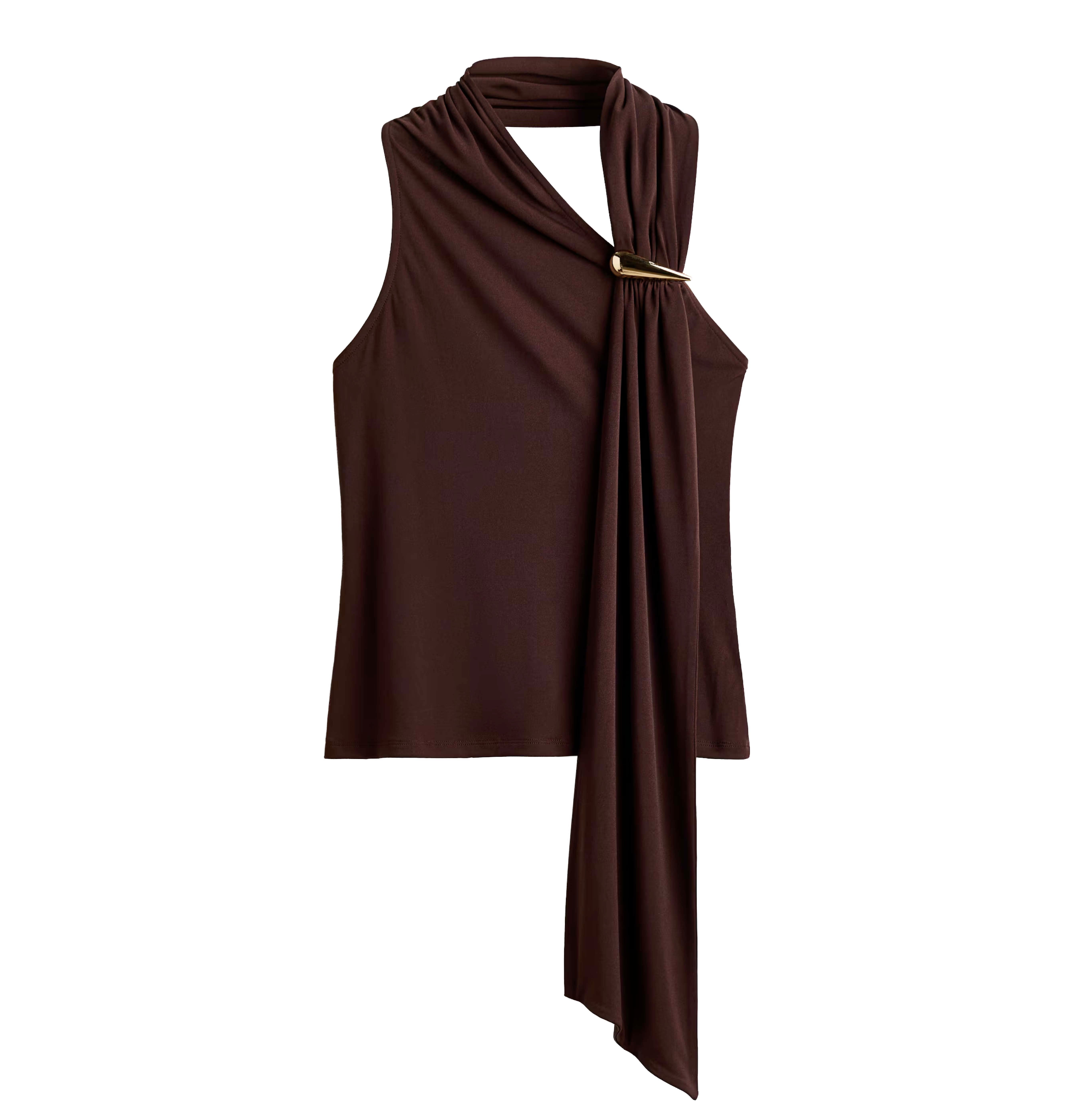 Top halterneck s kovovými detaily, H&M, 439 Kč