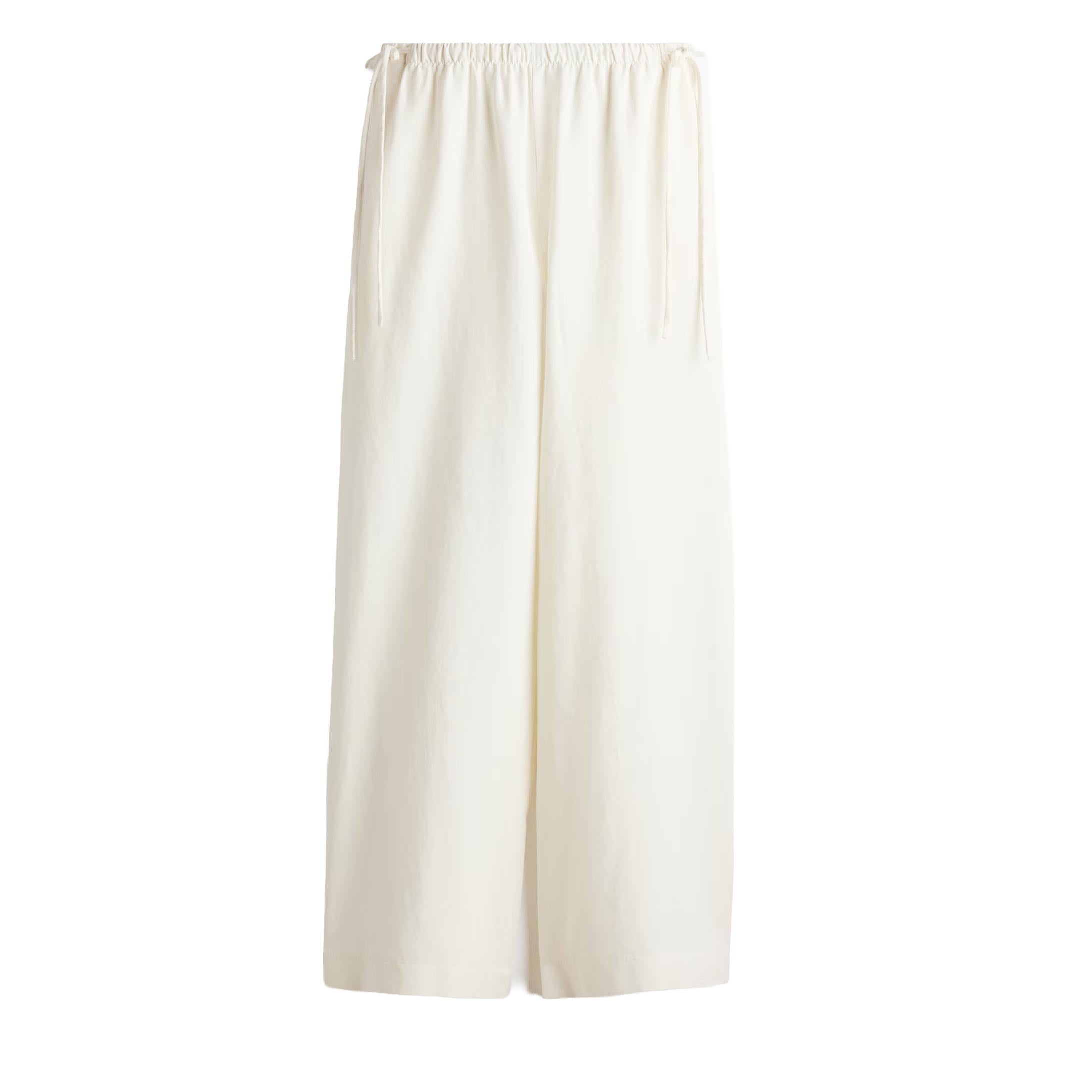 Kalhoty z lněné směsi se stahovací šňůrkou, H&M, 619 Kč