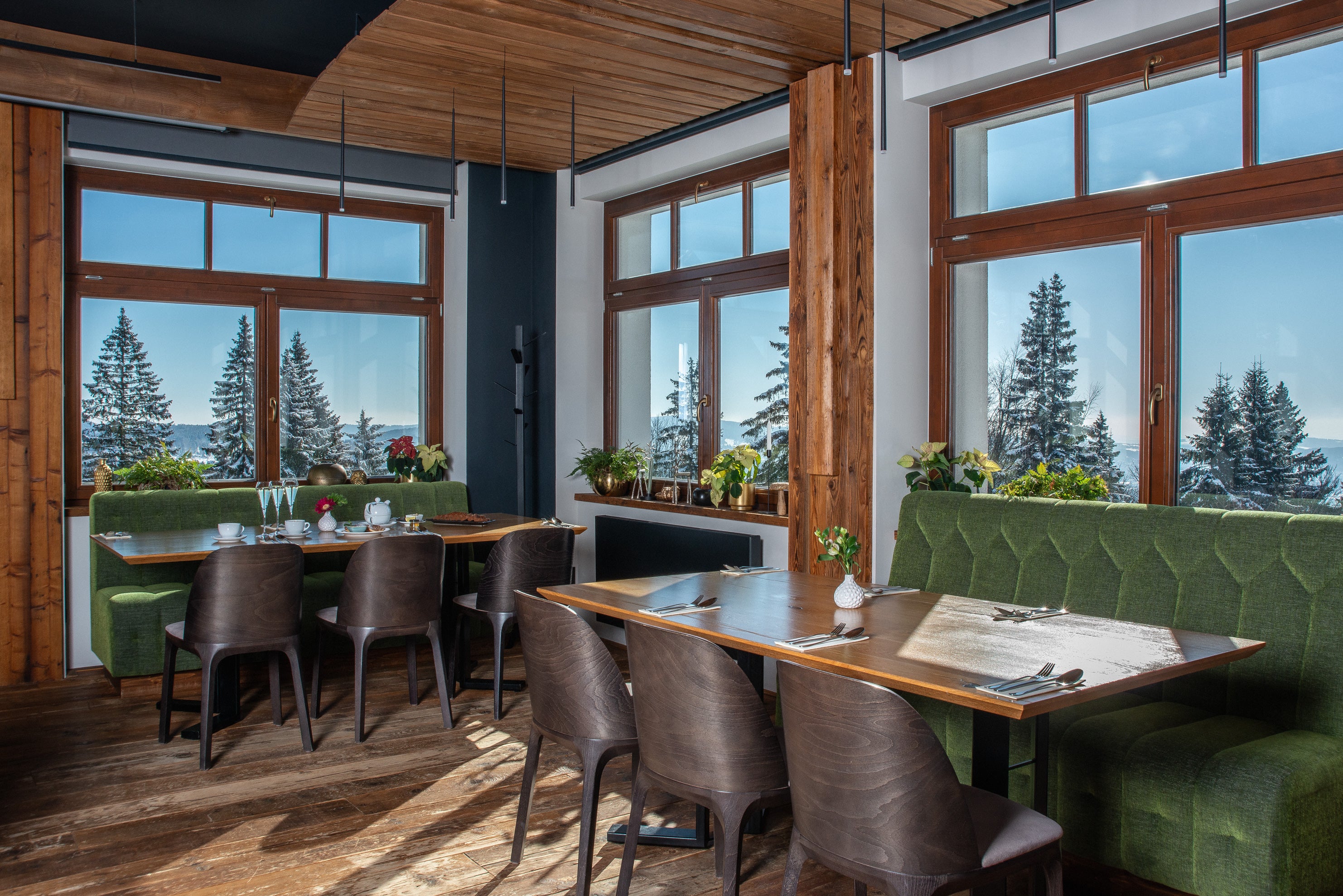 Královská restaurace v zimě