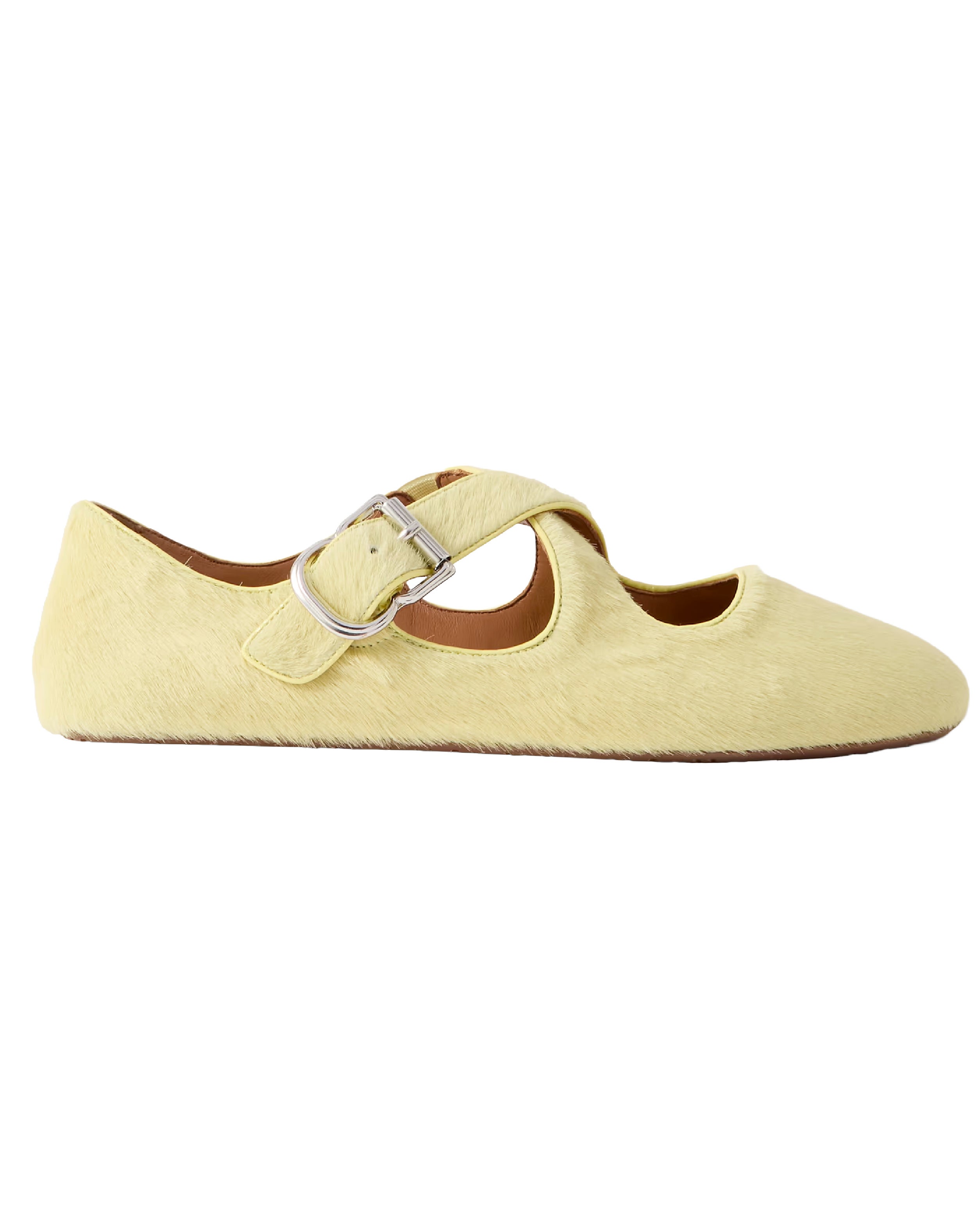 Kožené Criss Cross baleríny s chlupem, ALAÏA, 990 €