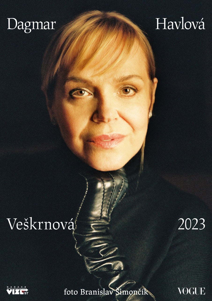 Charitativní kalendář Dagmar Havlové Veškrnové je k zakoupení na stránkách [VIZE 97](https://www.vize.cz/produkt/charitativni-kalendar-dagmar-havlove-veskrnove-2023/), 490 Kč Autor: Branislav Šimončík