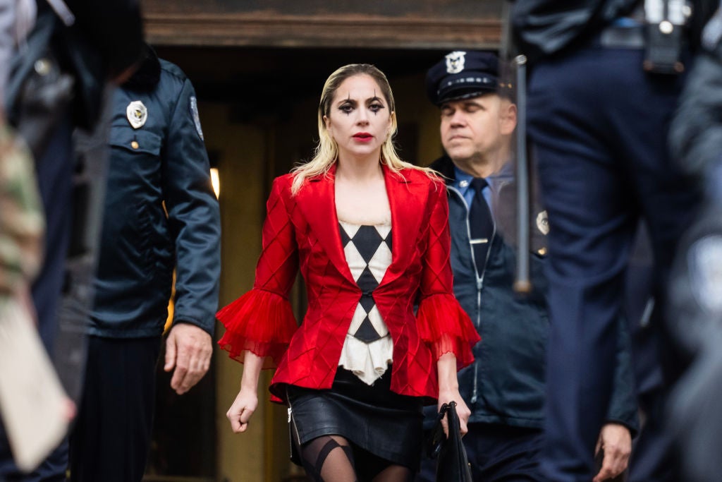 Lady Gaga jako Harley Quinn, březen 2023, New York
