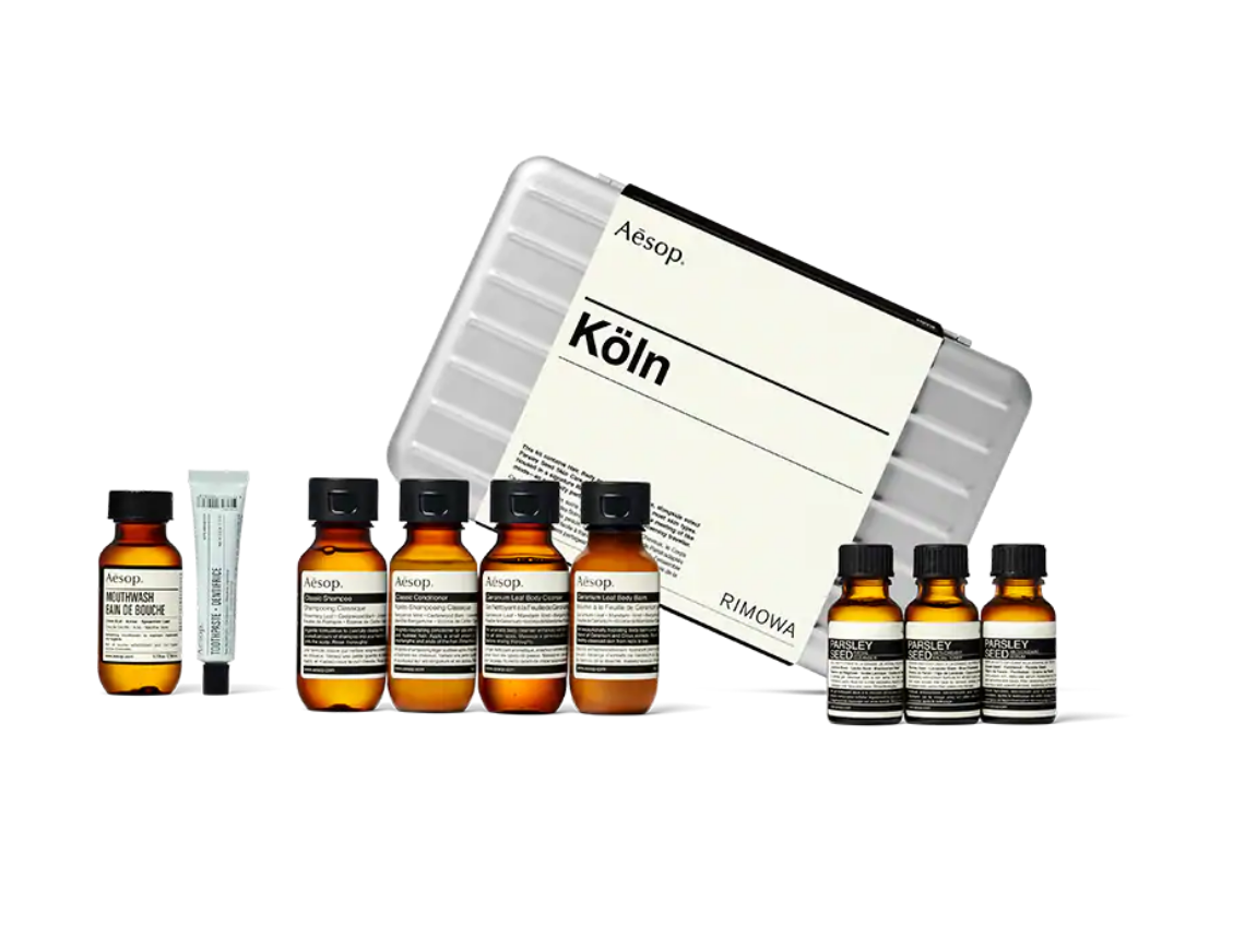 Aesop + Rimowa Köln Travel Kit, Rimowa, 350 €