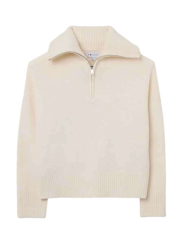 Krémový pulovr se zipem, OVS, 39,95 €