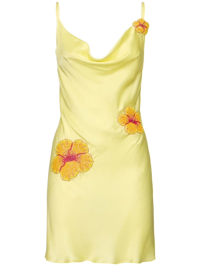 Vyšívané saténové minišaty, LESLIE AMON, 561 €