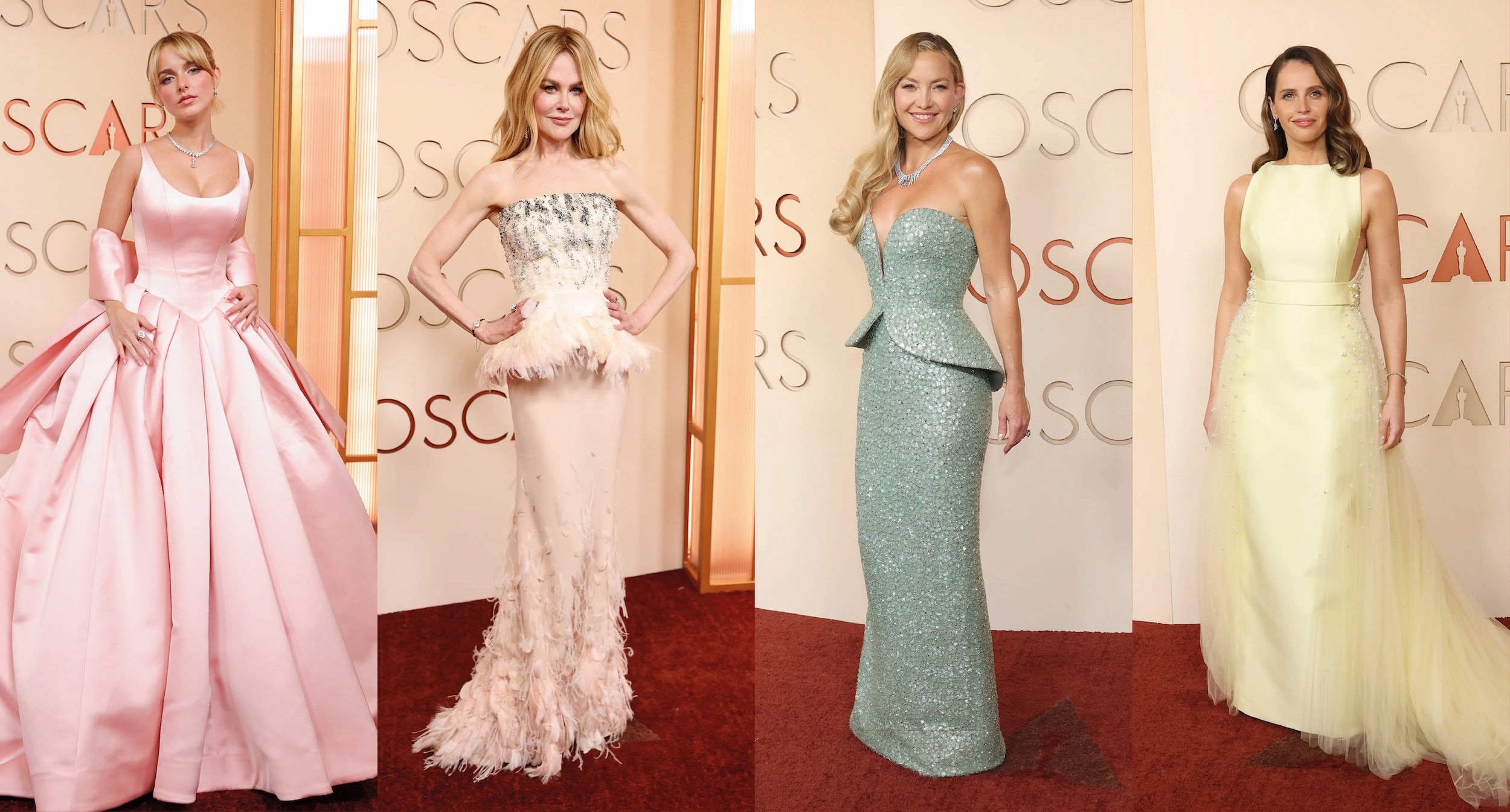 Jaro je ve vzduchu a na Oscarech 2026 se objevily róby pastelových barev