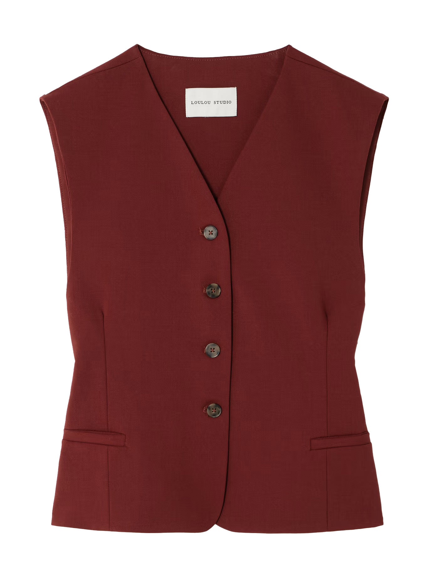 Strečová vesta, LOULOU STUDIO, prodává Net-a-Porter, 8 000 Kč