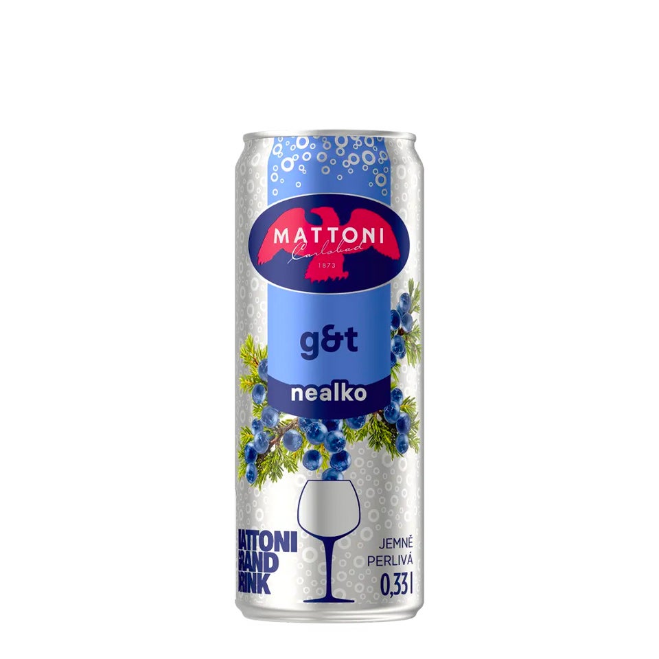 Nealkoholický gin&tonic, MATTONI, 25 Kč