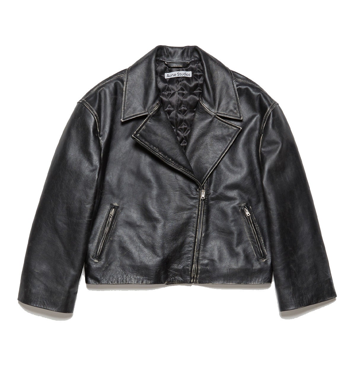 Pískovaná kožená biker bunda, ACNE STUDIOS, prodává Acne Studios, 1650 €