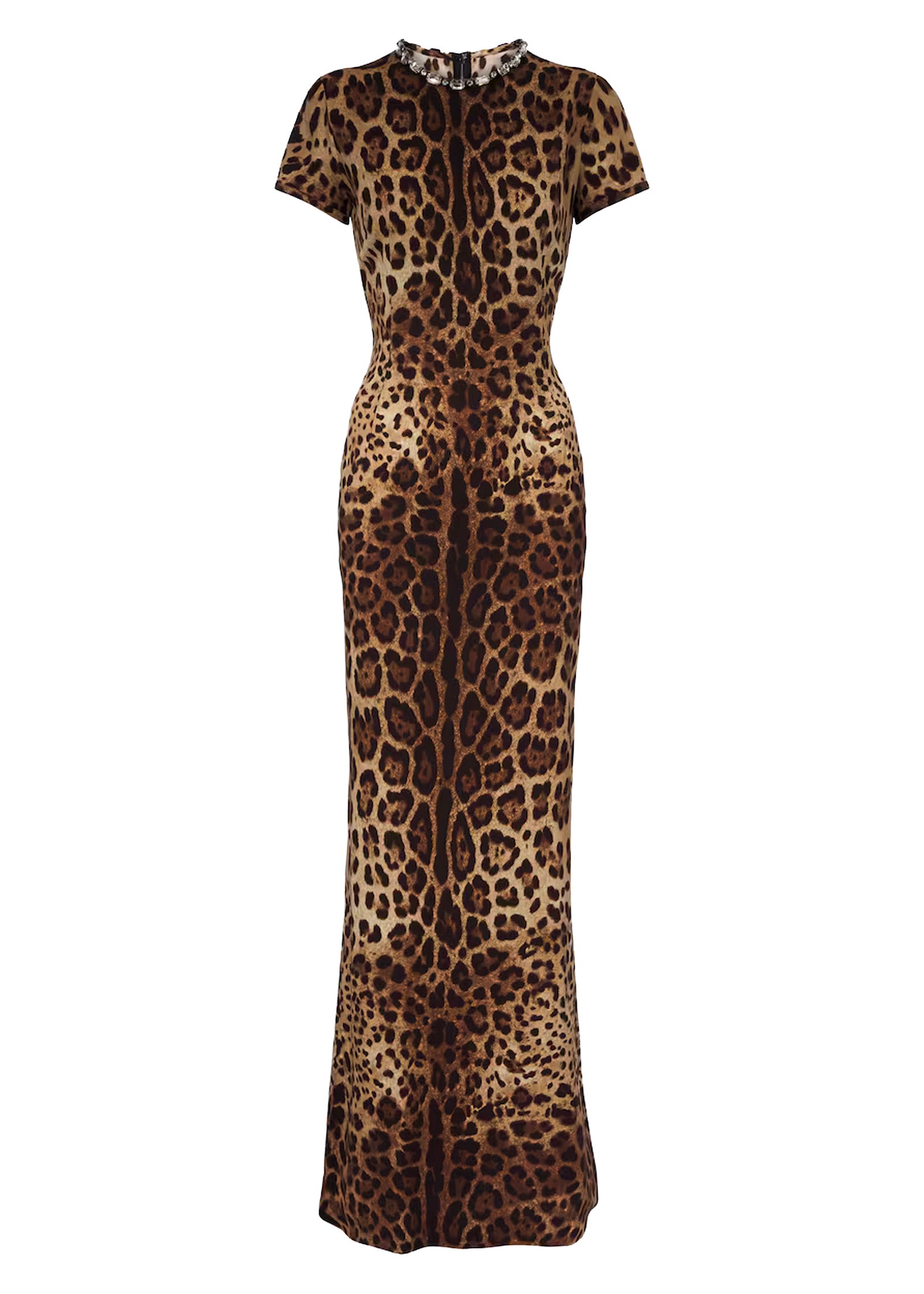 Hedvábné šaty s leopardím vzorem, DOLCE & GABBANA, prodává Mytheresa, 2 950 €