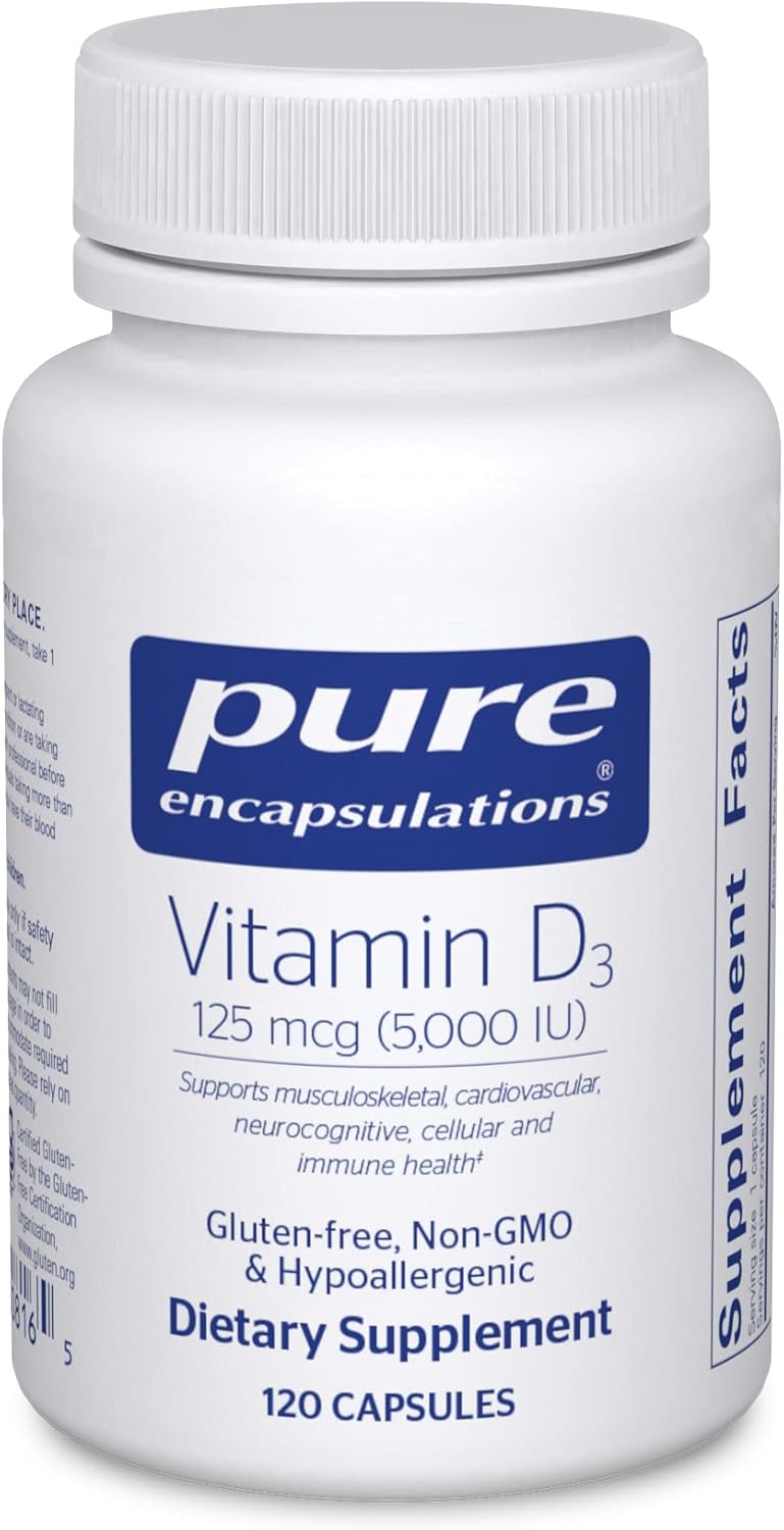 Doplněk stravy Vitamin D3 , PURE ENCAPSULATIONS, prodává amazon, 34 $