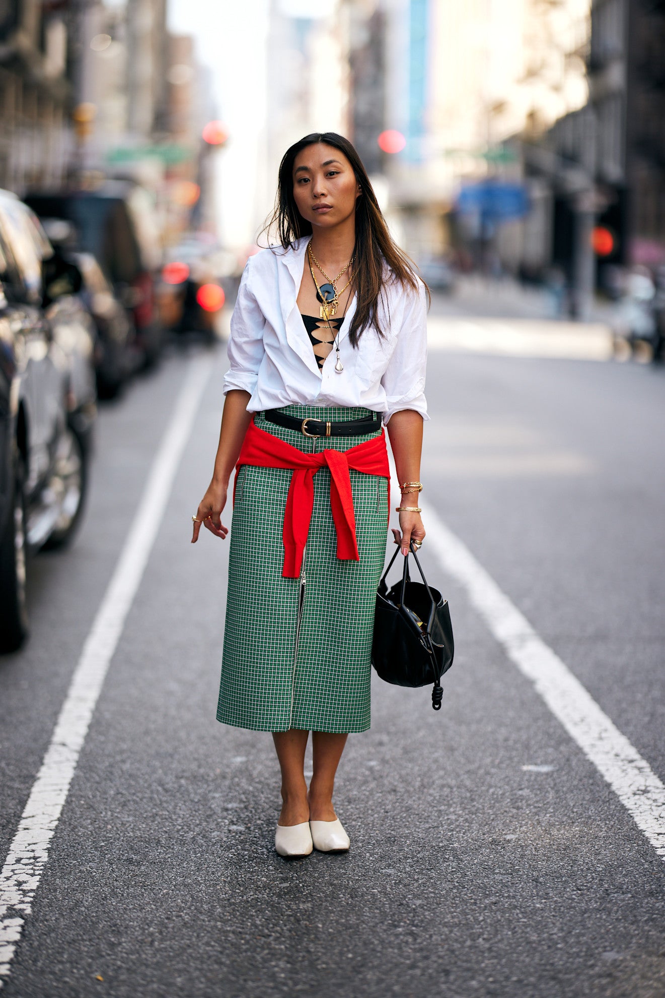 Street style New York Fashion Week, září 2025