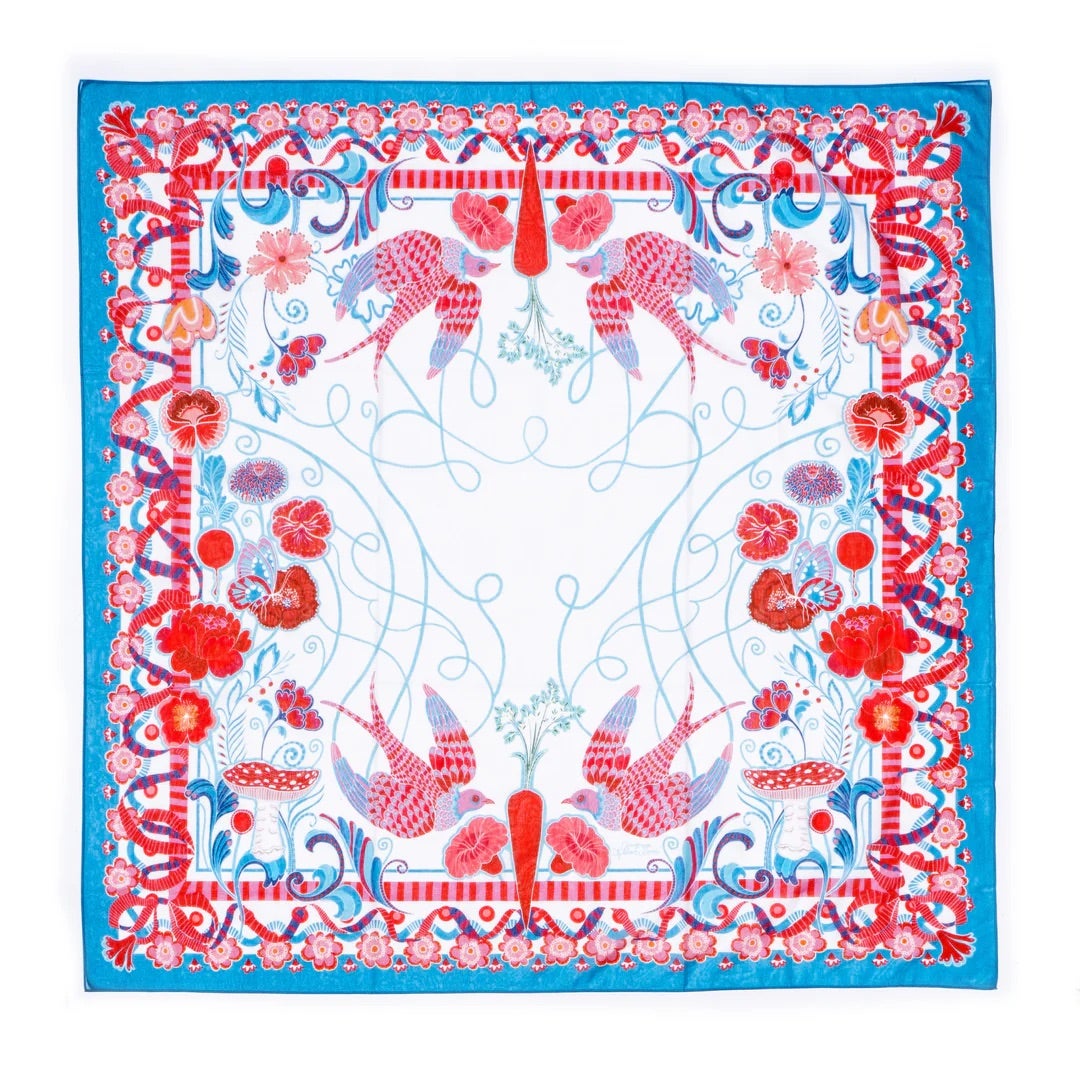 Bavlněno-hedvábný maxišátek Folklore, ANDREA VYTLAČILOVÁ, 3 950 Kč