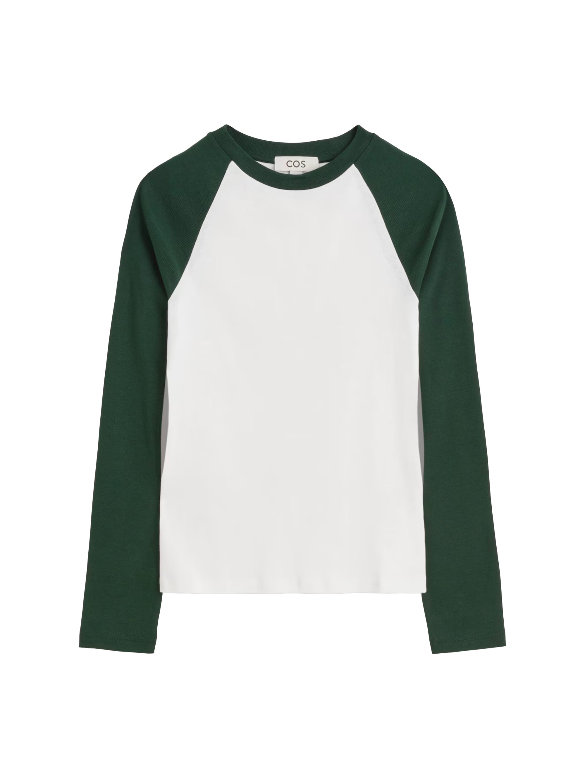 Bavlněné triko s kontrastními raglánovými rukávy, COS, 39 €
