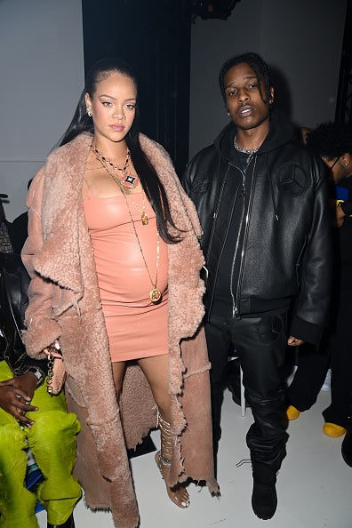 Rihanna a Asap Rocky na přehlídce Off-White, Paris Fashion Week 2022