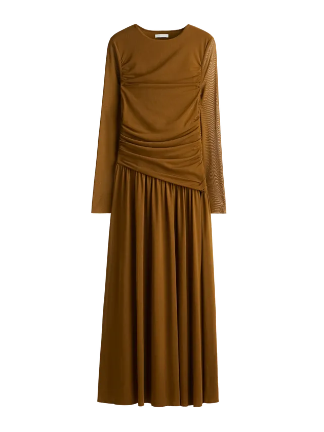 Řasené šaty ze síťoviny, H&M, 979 Kč