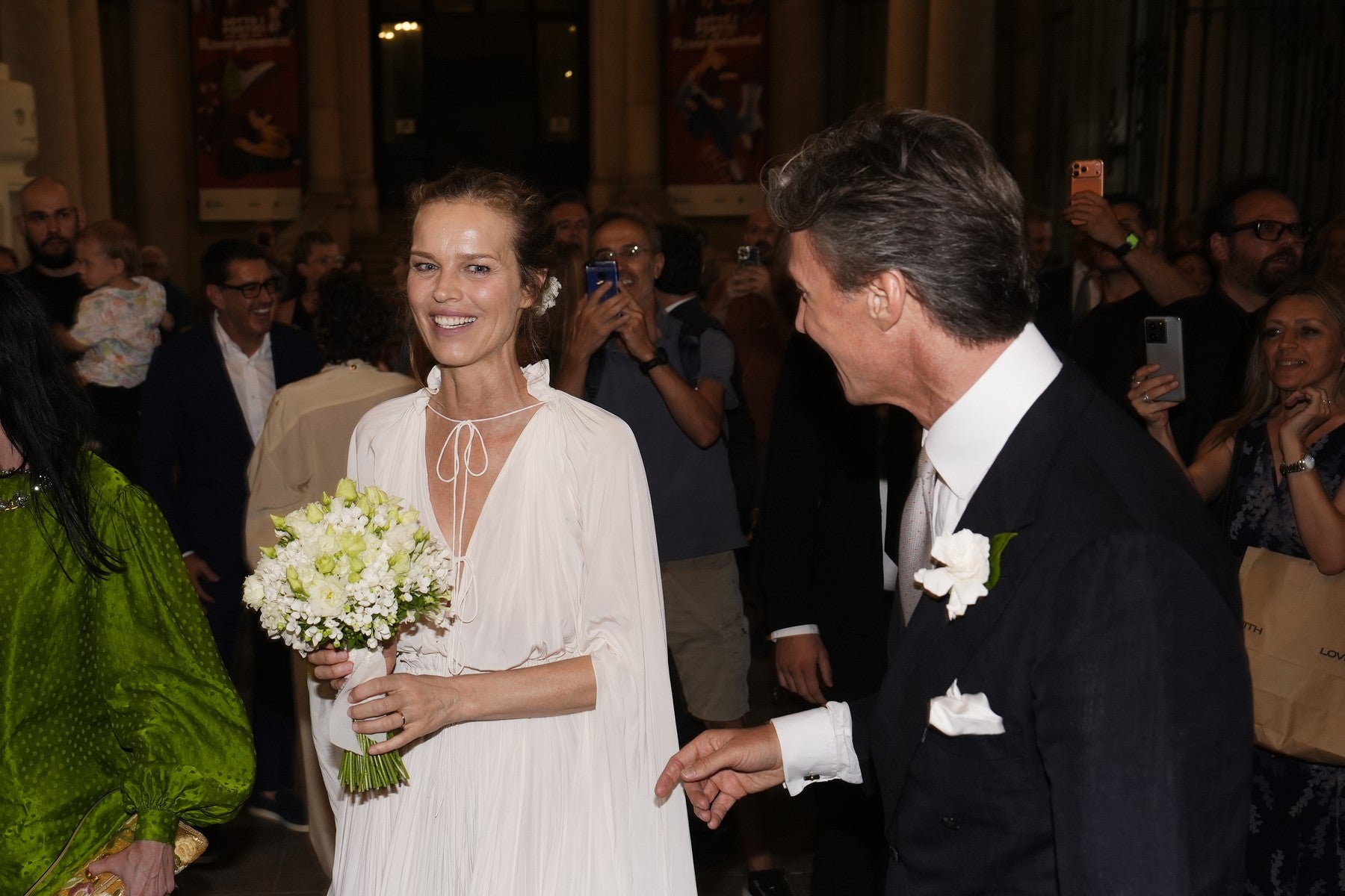 Eva Herzigová a Gregorio Marsiaj na své svatbě v Turíně
