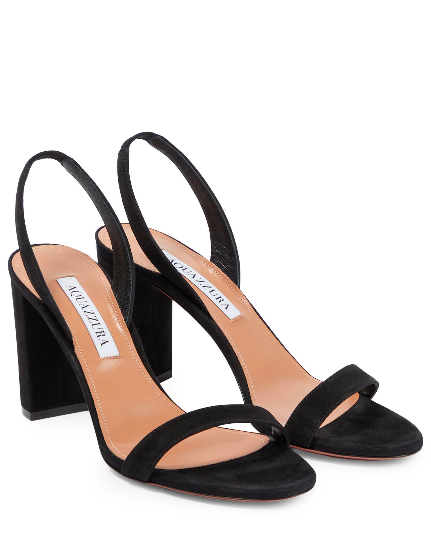 Černé semišové sandálky na podpatku, AQUAZZURA, 595 €
