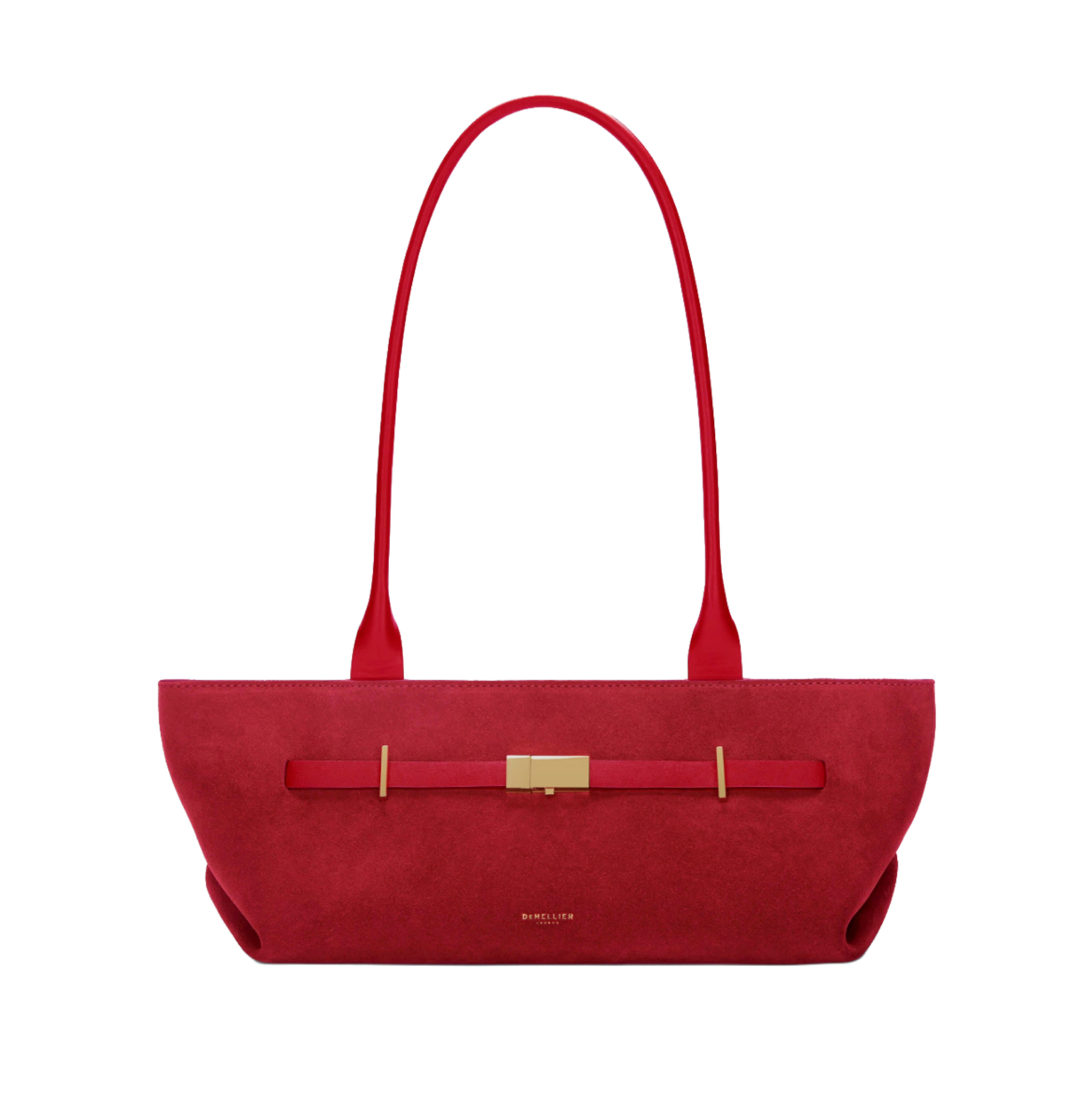 Červená kožená kabelka, Demellier, prodává Demellier, 11 279 Kč