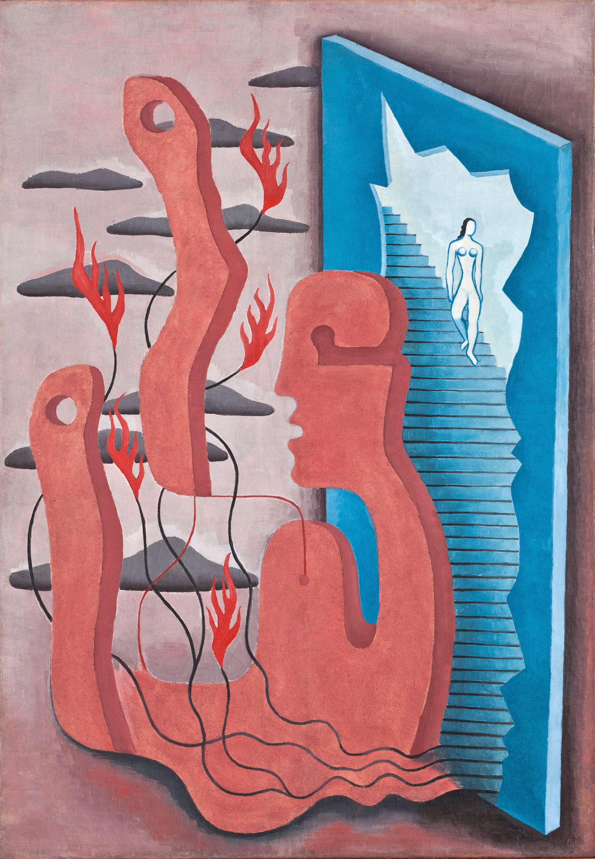Rita Kernn-Larsen (1904-1998), Behind the Mirror (Spejlets Revers), 1937, Oil on canvas, 120 x 84 cm