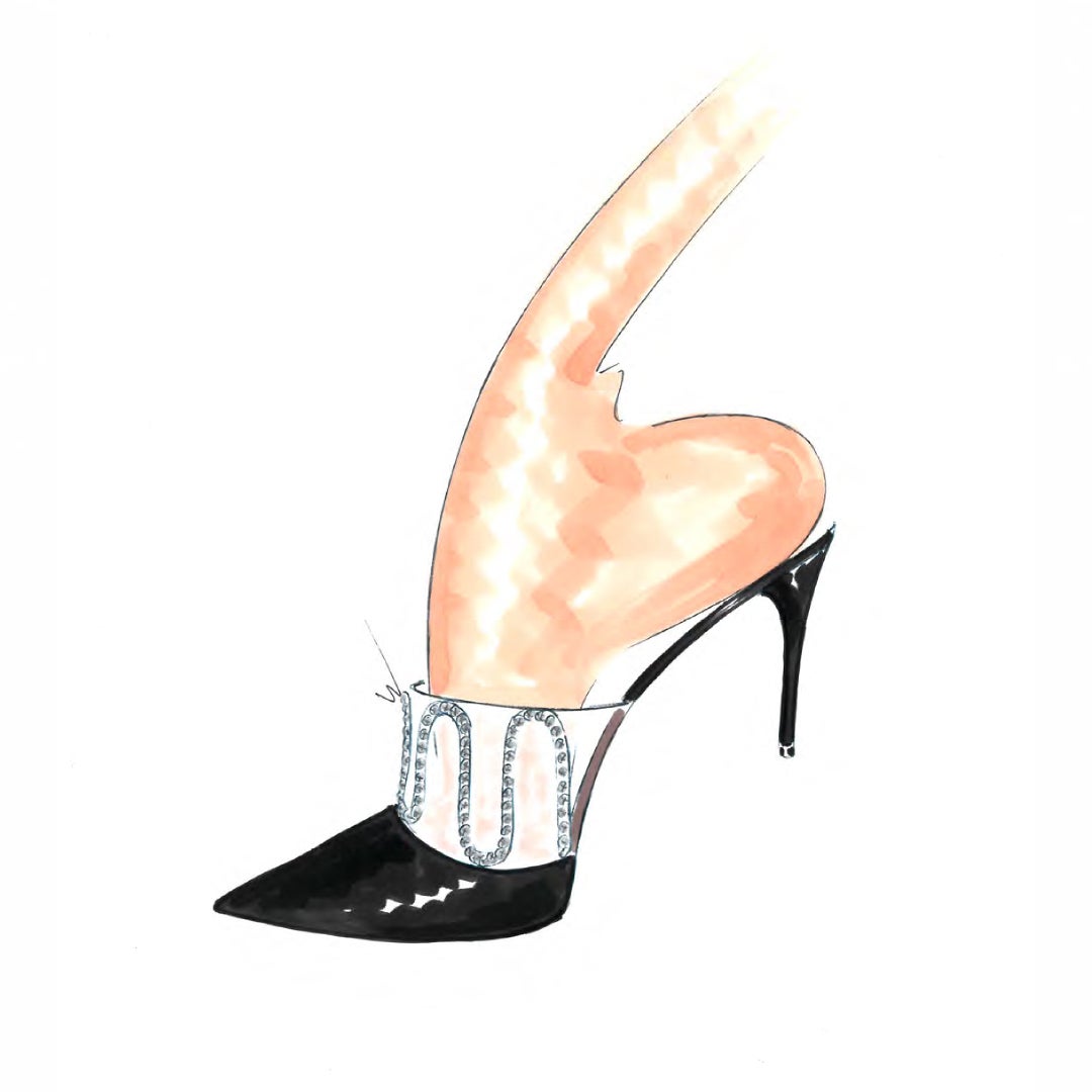 Návrh od Sabine Getty Autor: Archiv Aquazzura/Net-a-Porter